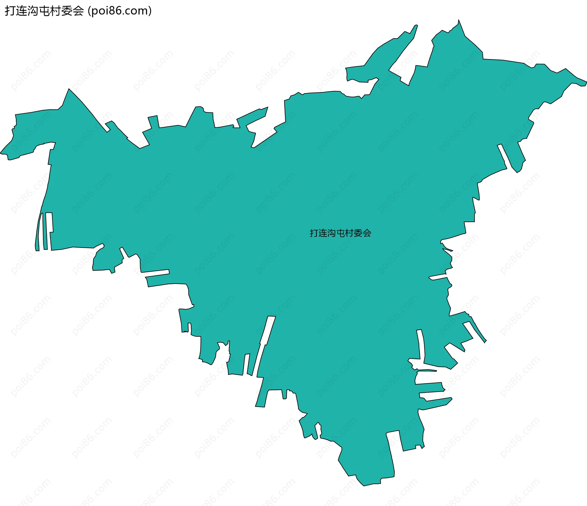 打连沟屯村委会边界地图
