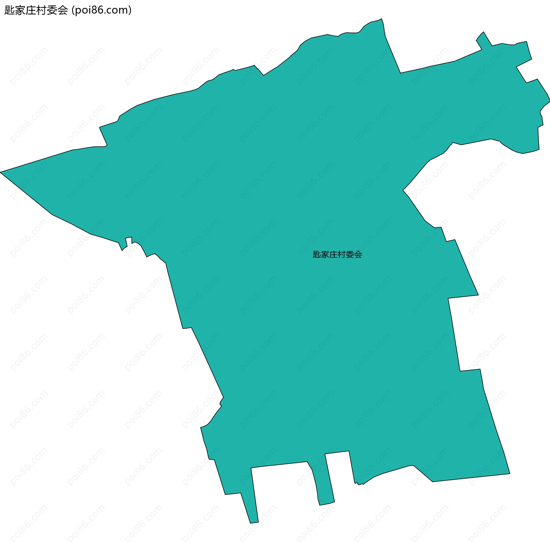 匙家庄村委会边界地图