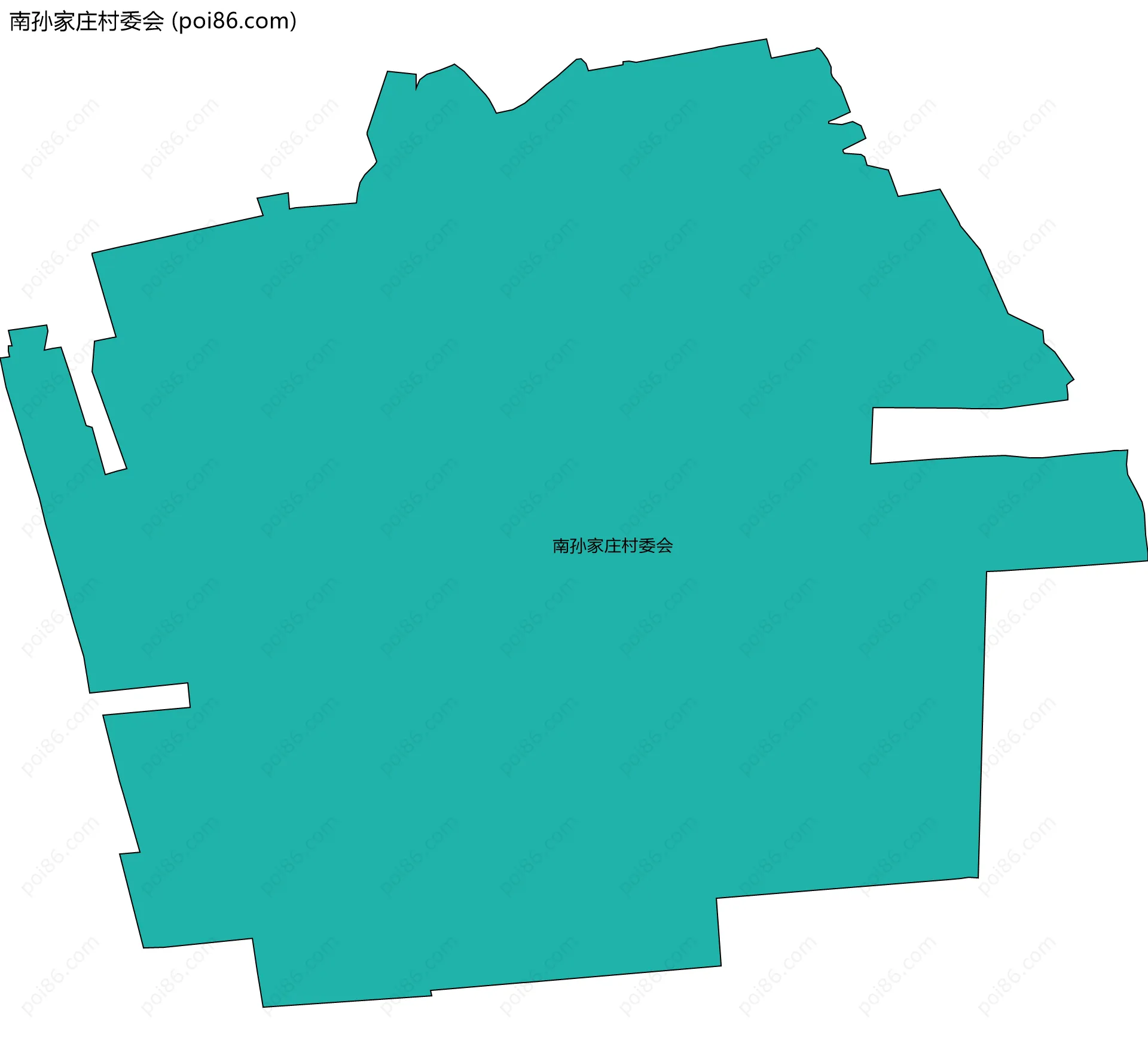 南孙家庄村委会边界地图