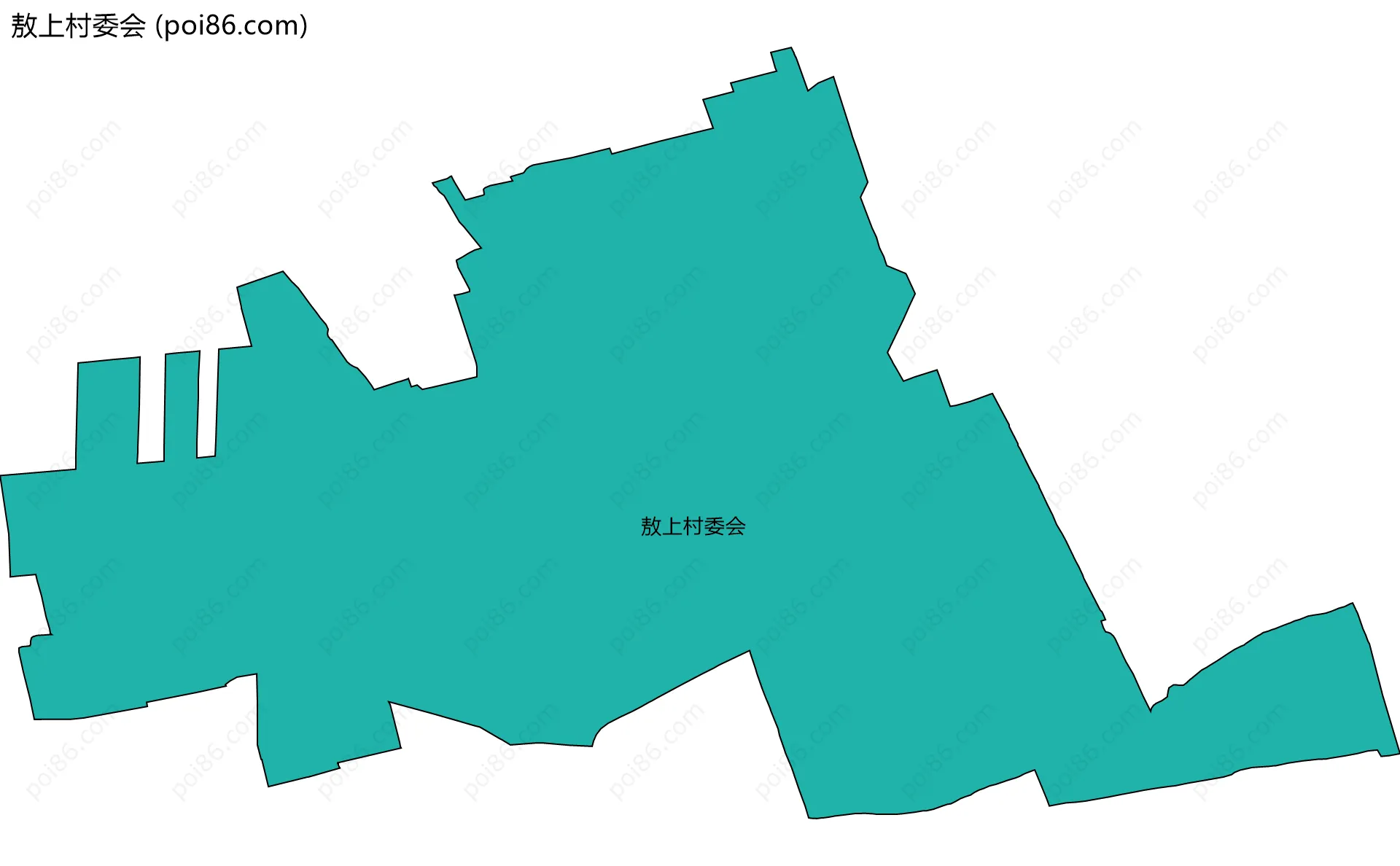 敖上村委会边界地图