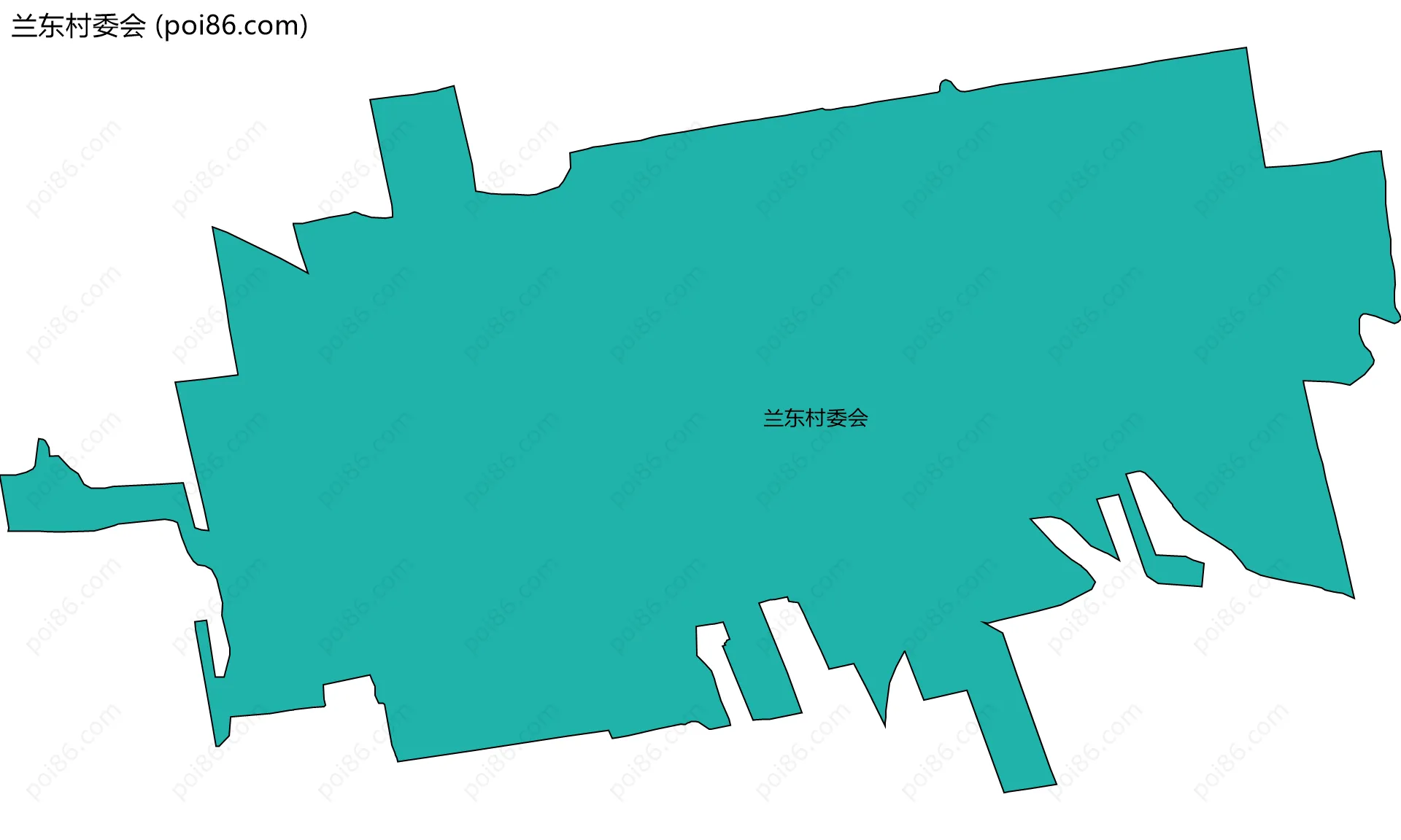 兰东村委会边界地图