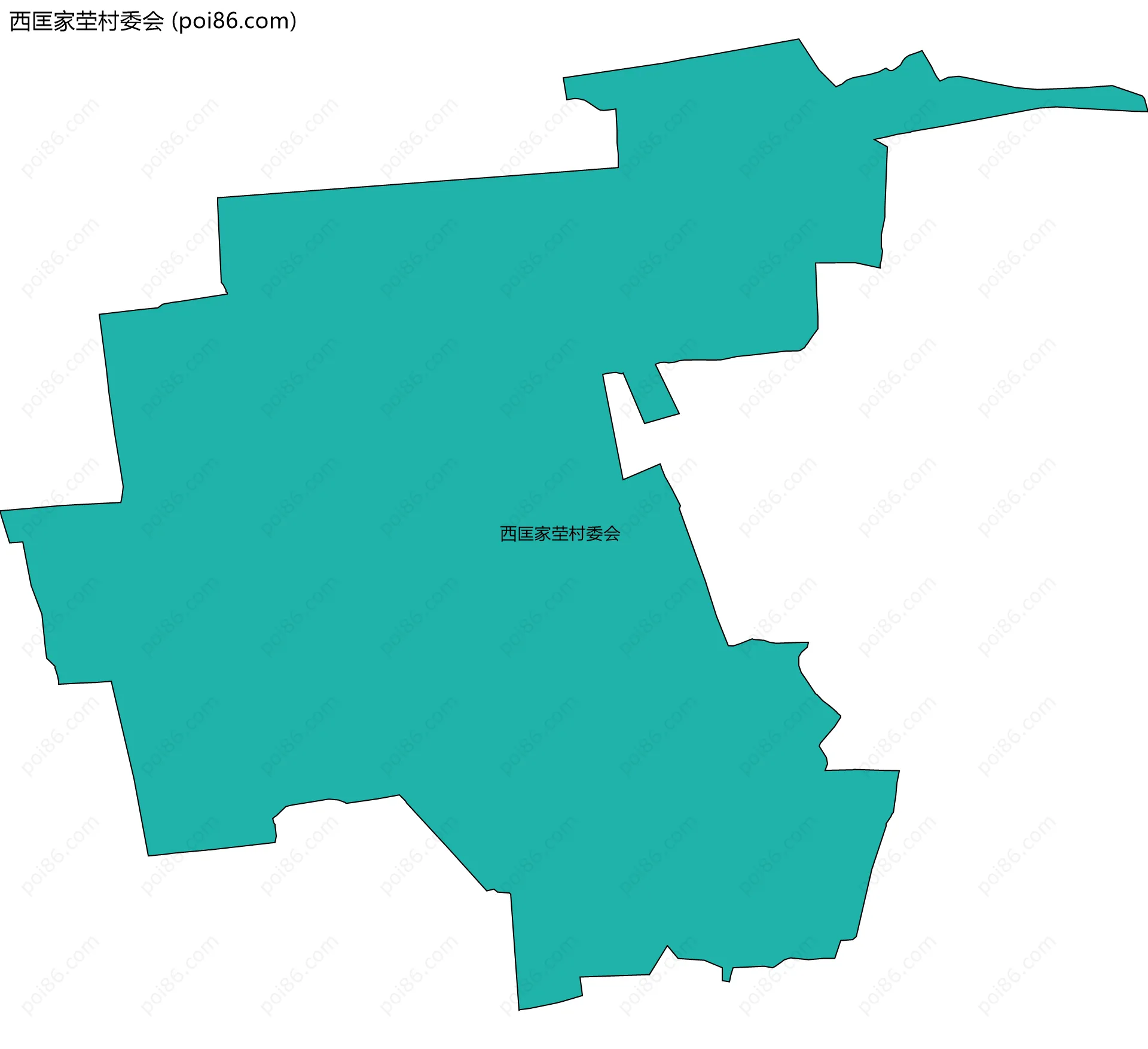 西匡家茔村委会边界地图