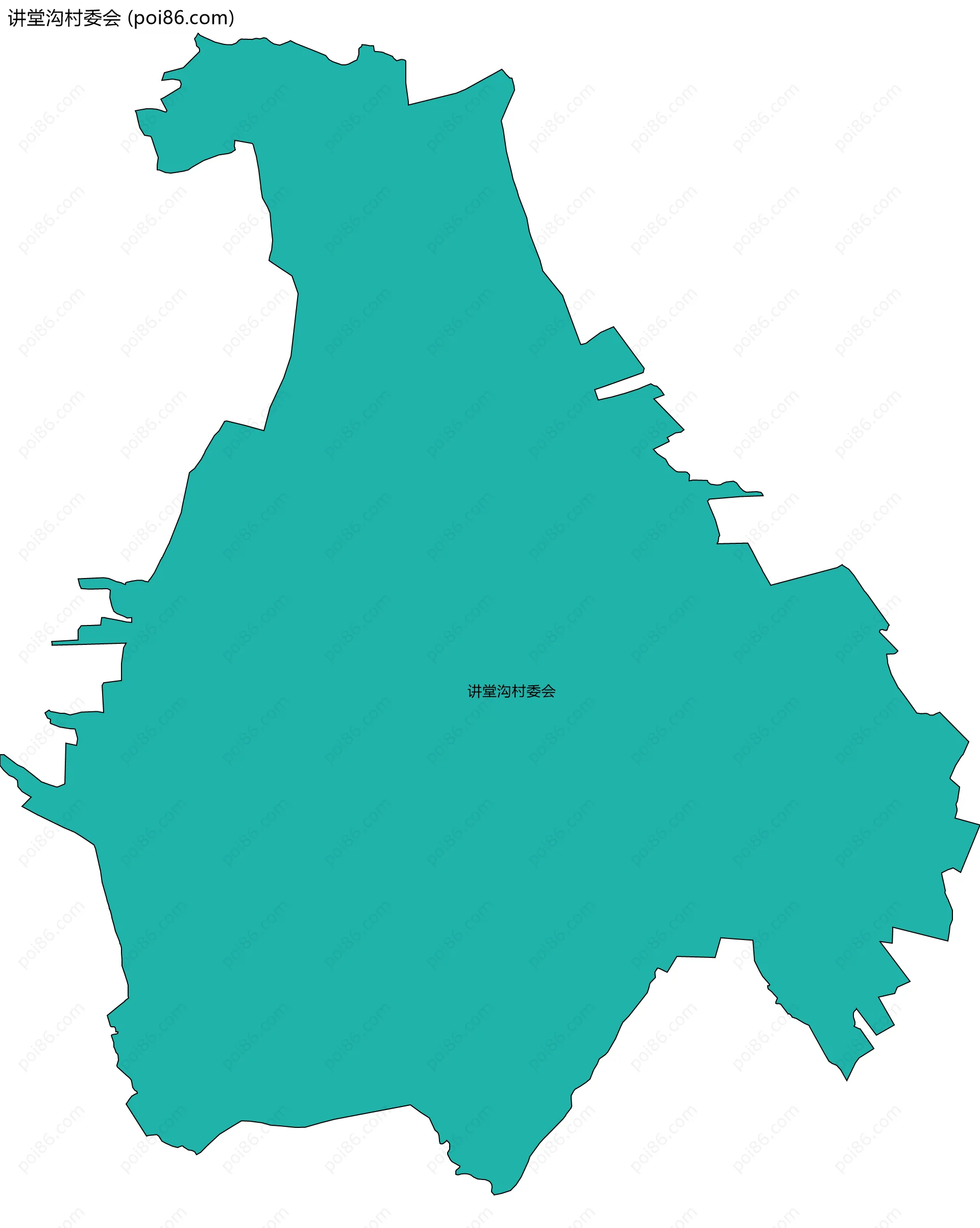 讲堂沟村委会边界地图