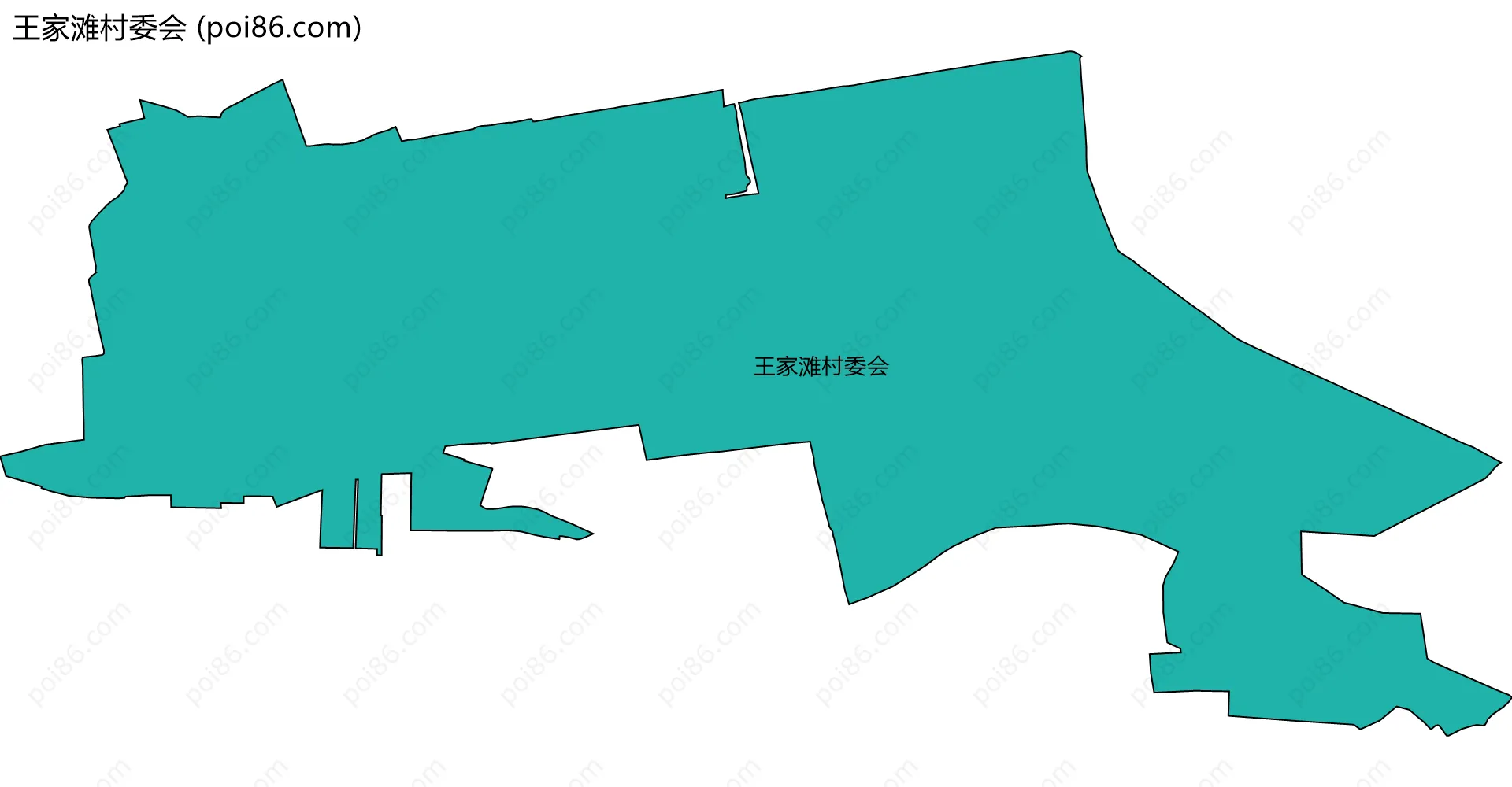 王家滩村委会边界地图