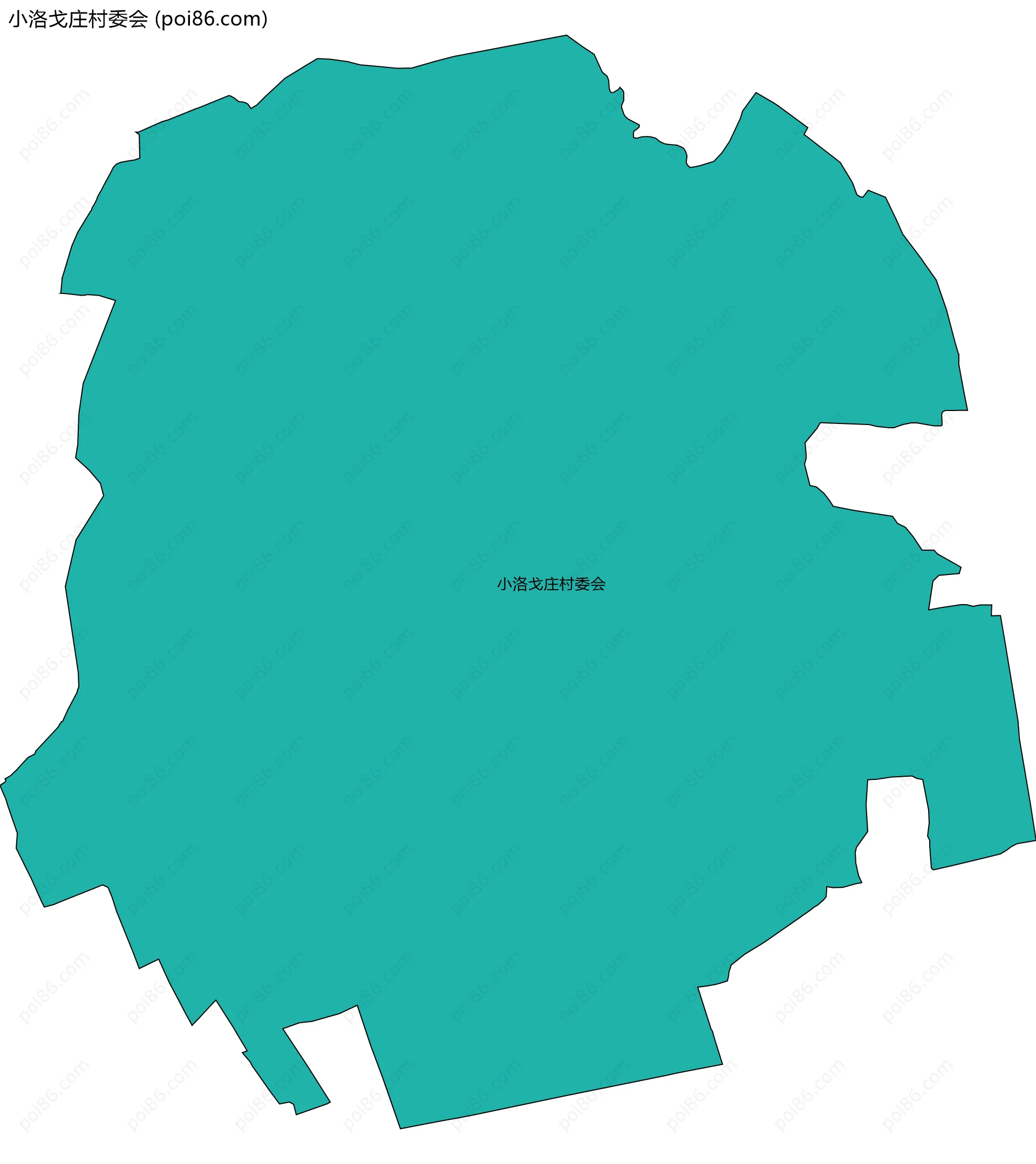 小洛戈庄村委会边界地图