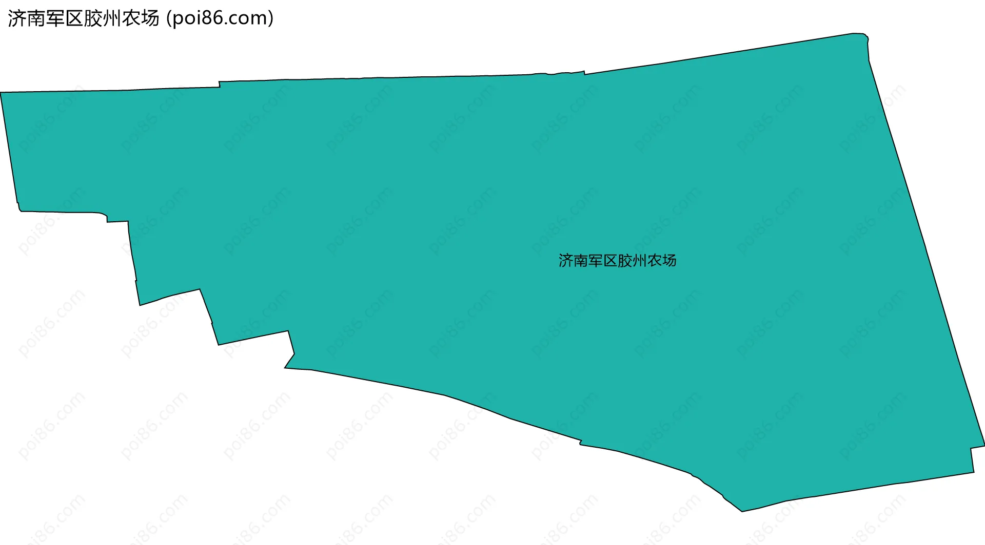 济南军区胶州农场边界地图