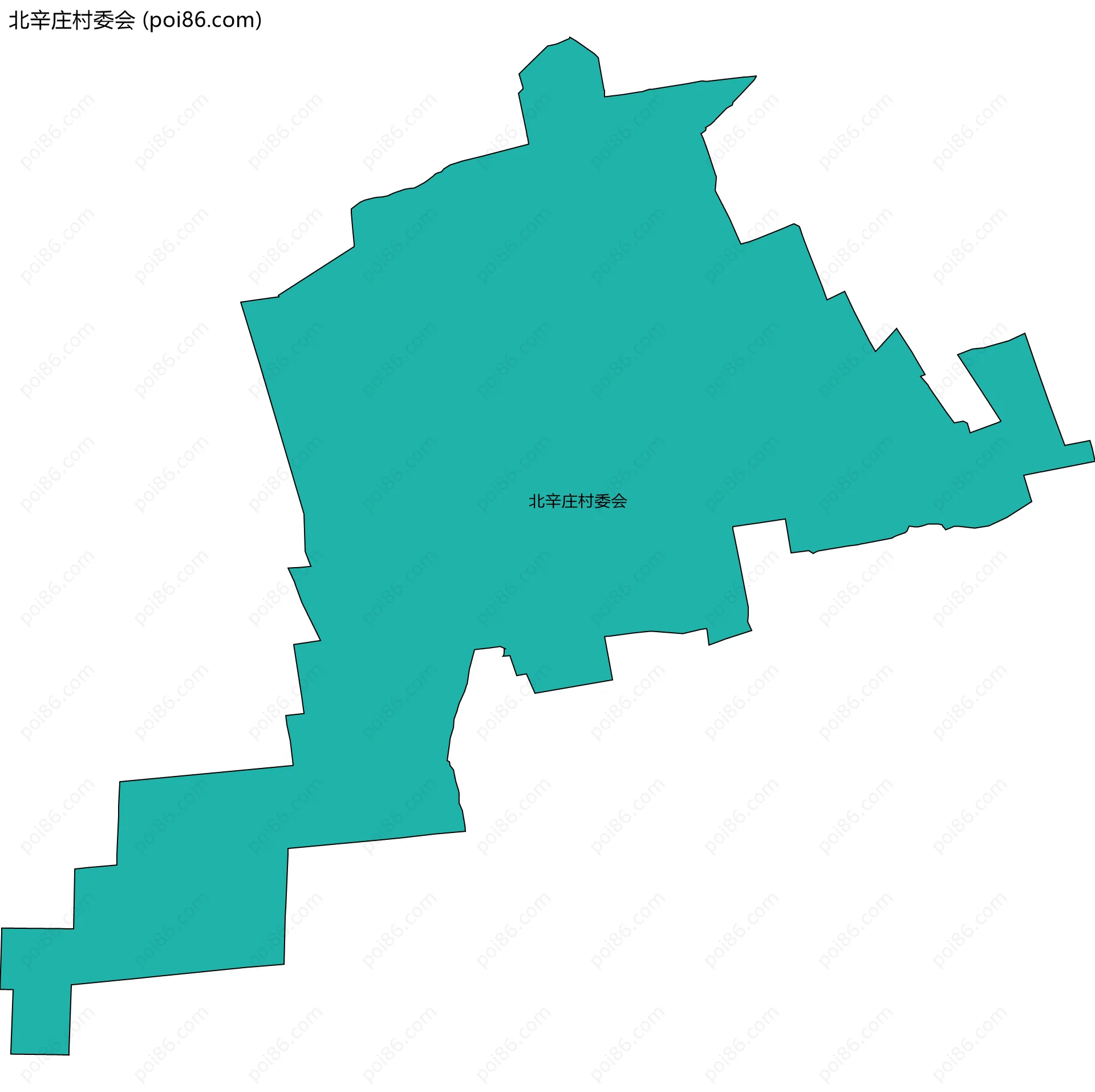 北辛庄村委会边界地图