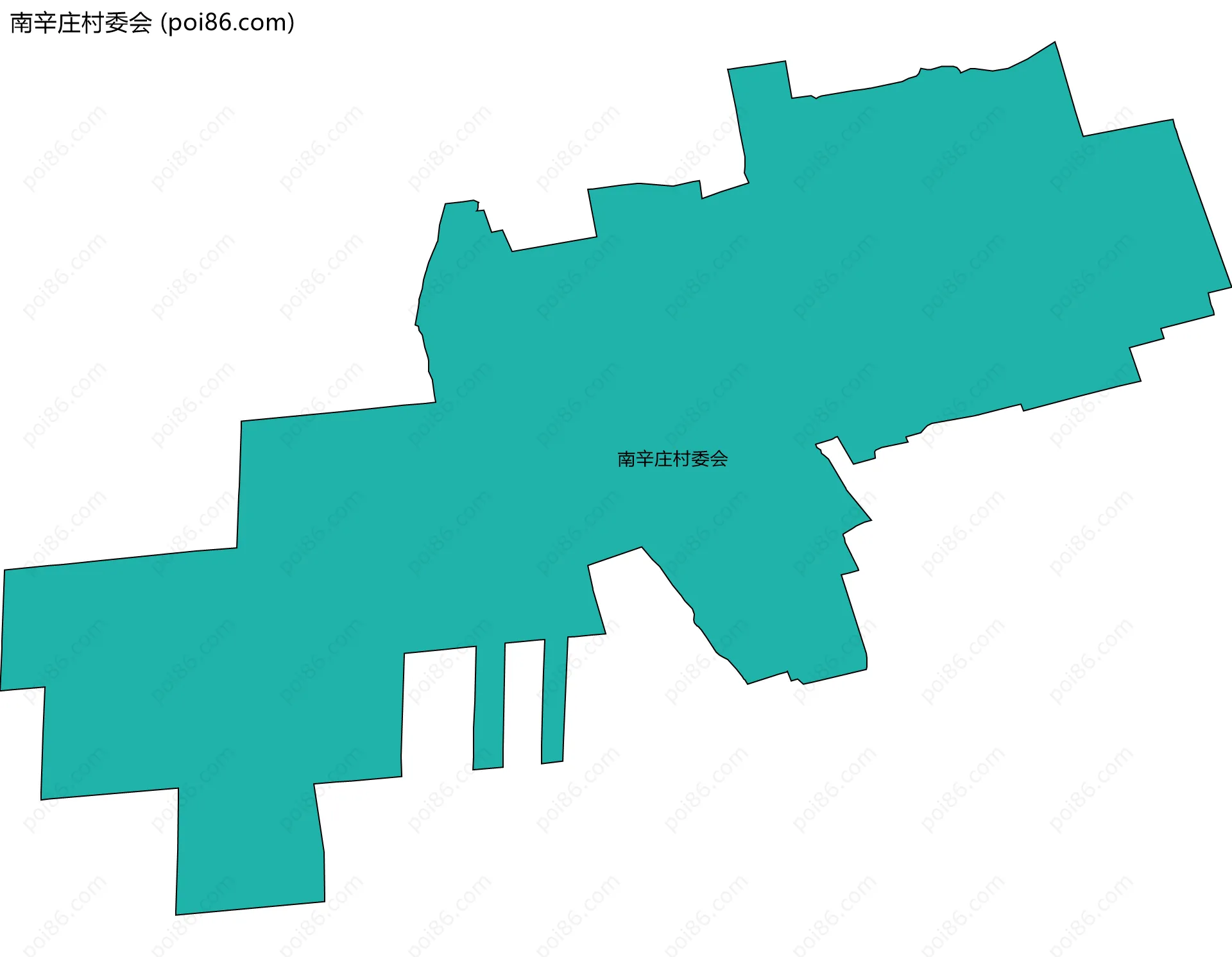 南辛庄村委会边界地图