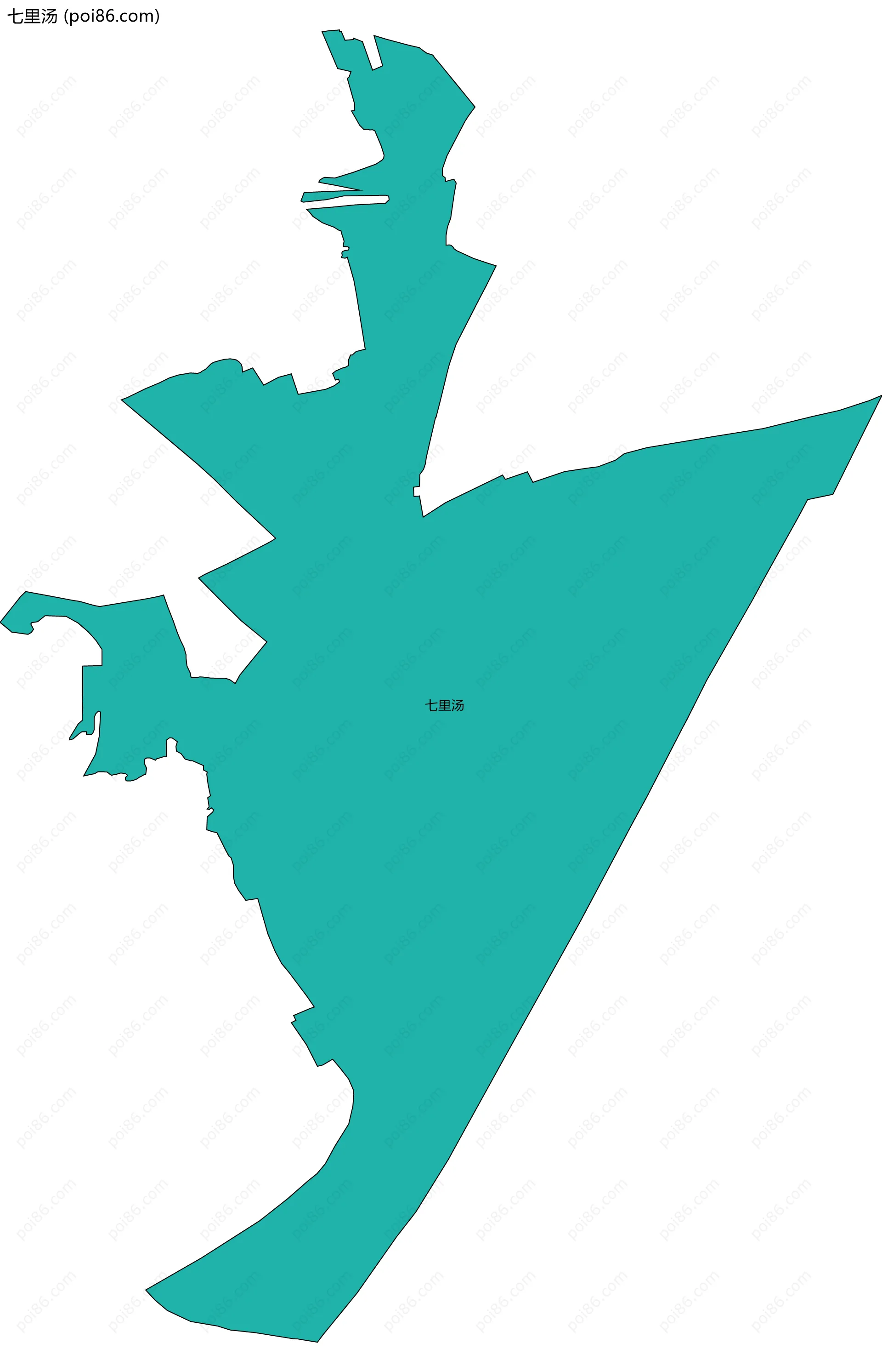 七里汤边界地图
