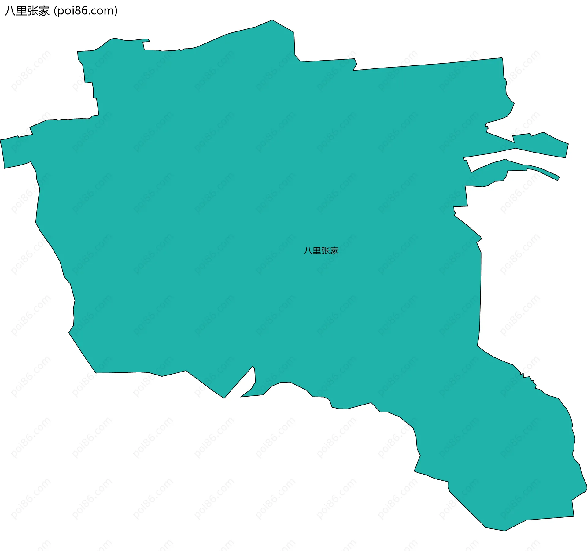 八里张家边界地图