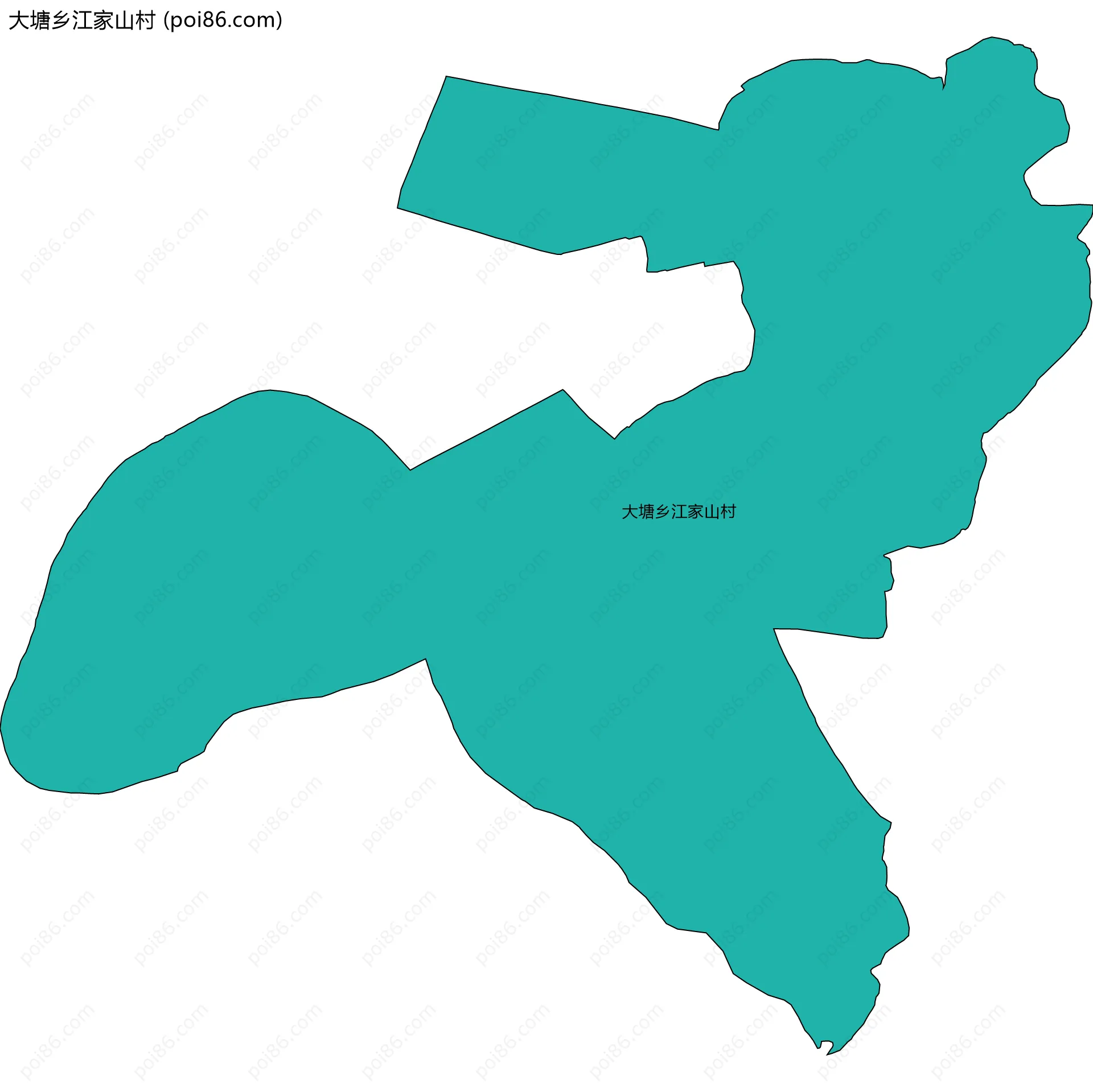 大塘乡江家山村边界地图