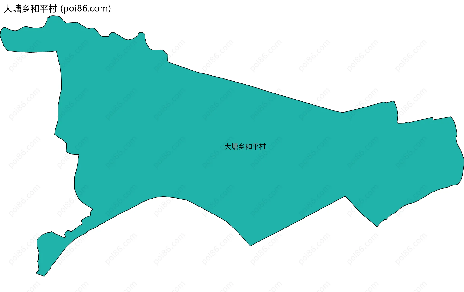 大塘乡和平村边界地图