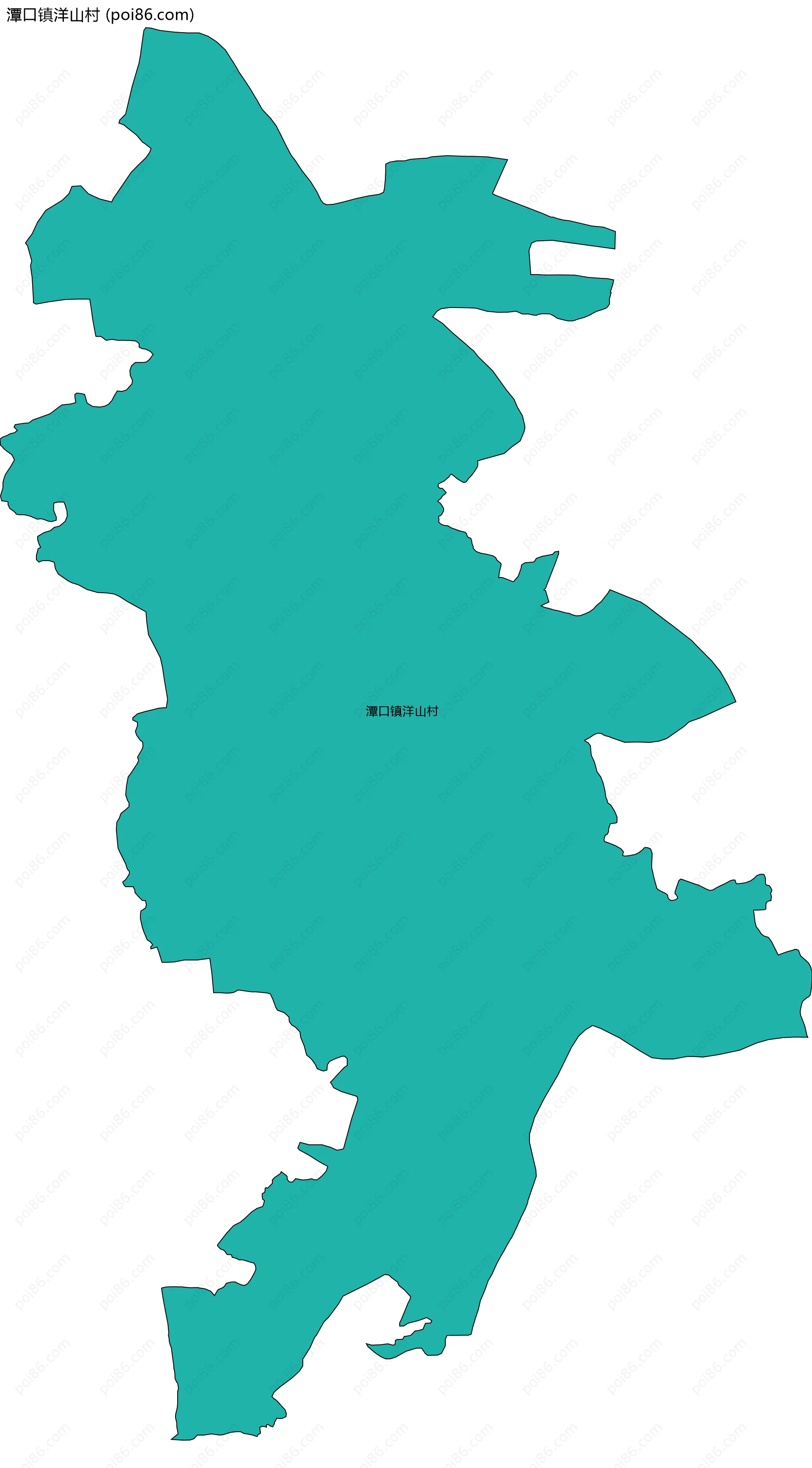 潭口镇洋山村边界地图