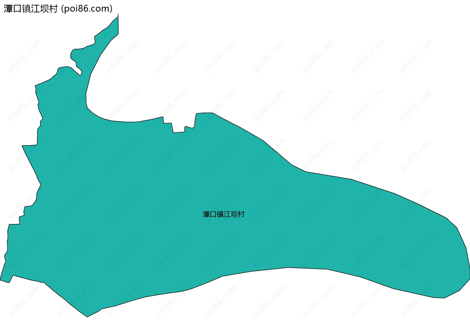 潭口镇江坝村边界地图