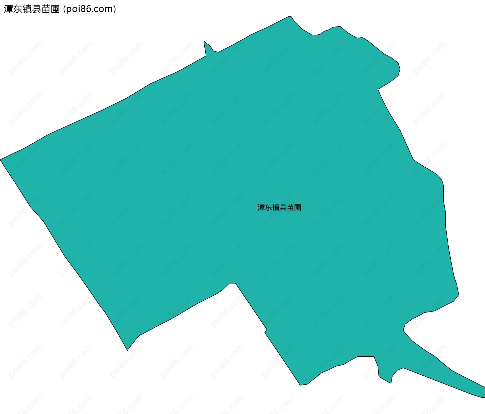 潭东镇县苗圃边界地图