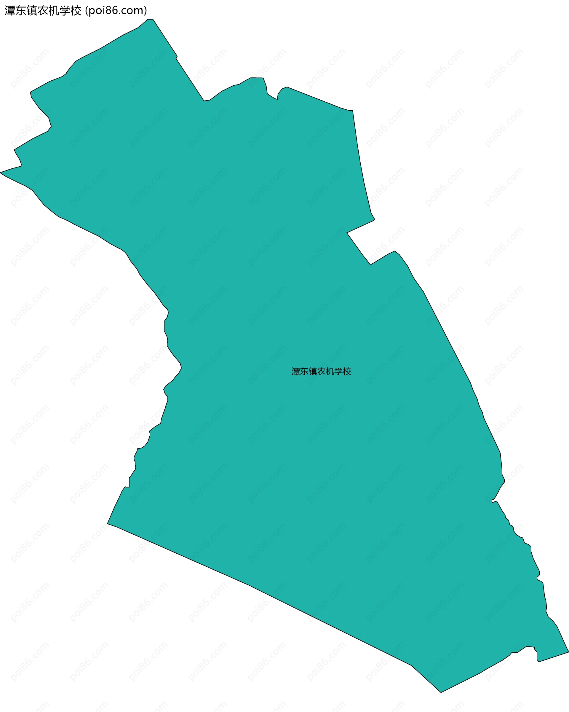 潭东镇农机学校边界地图