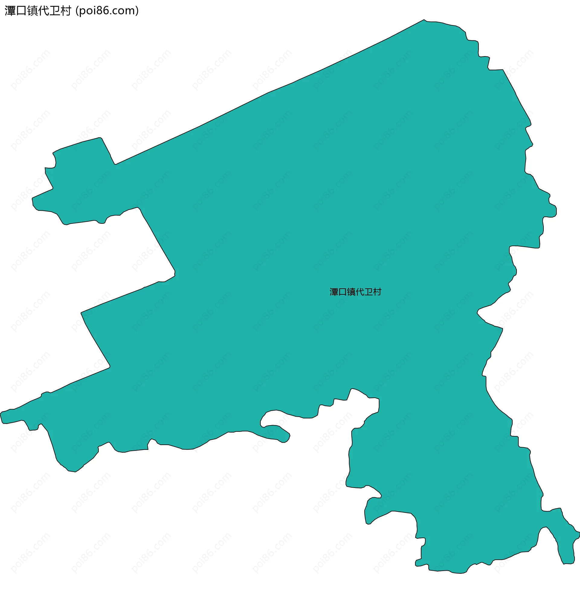 潭口镇代卫村边界地图