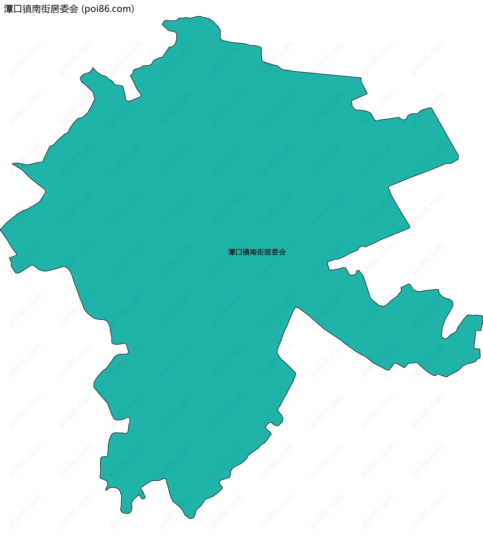 潭口镇南街居委会边界地图