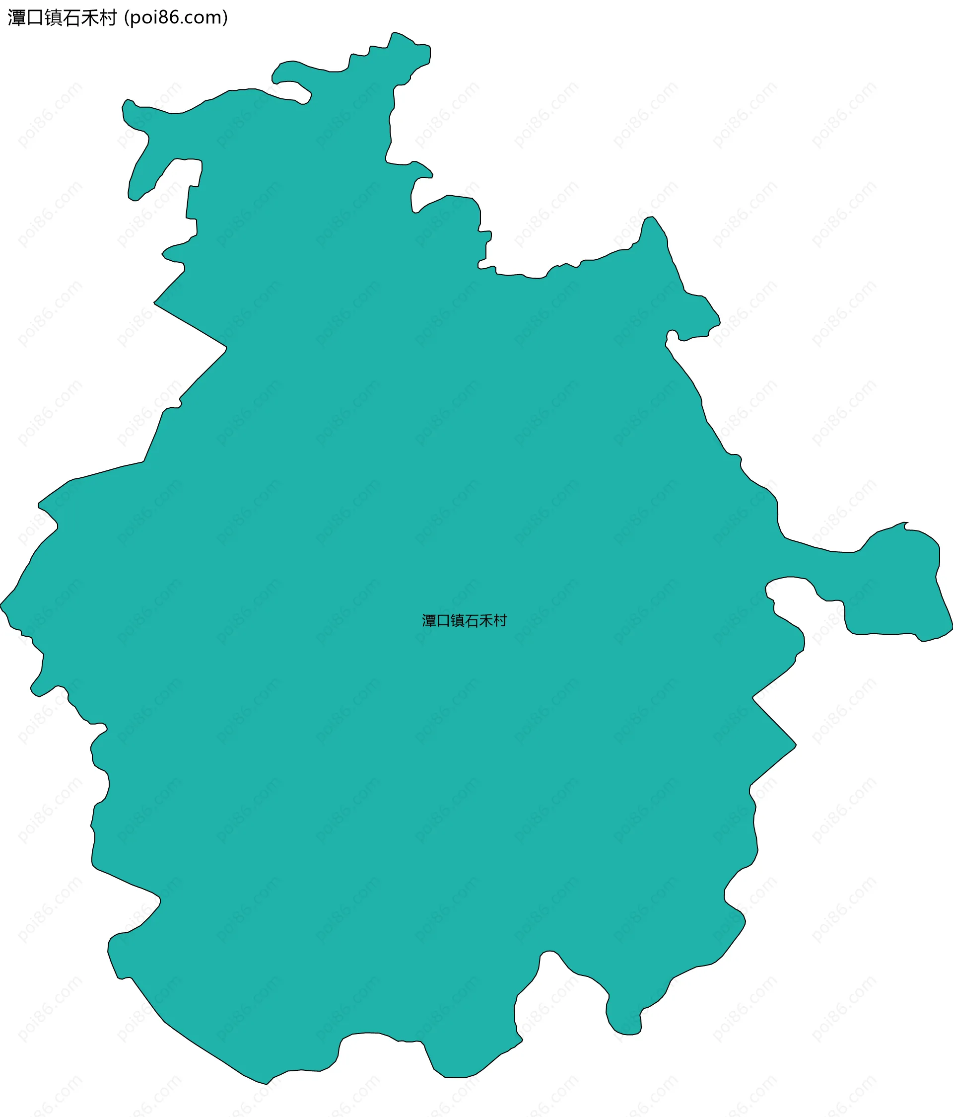 潭口镇石禾村边界地图