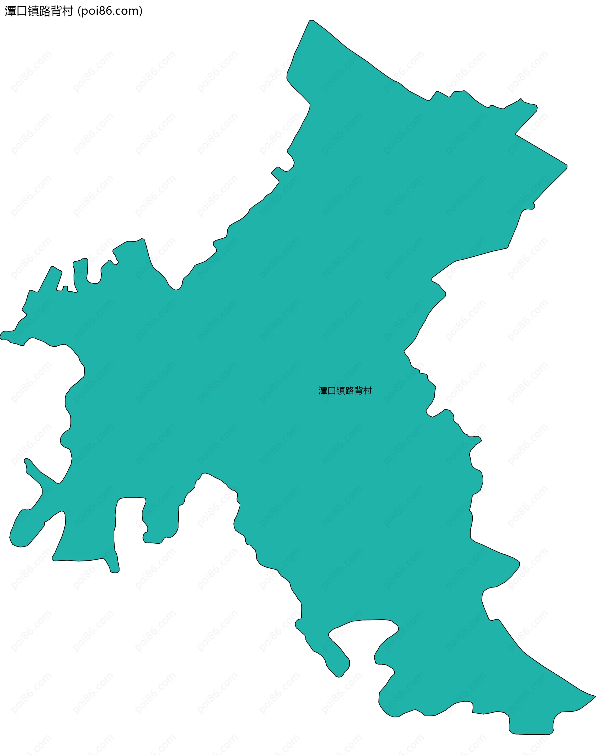 潭口镇路背村边界地图