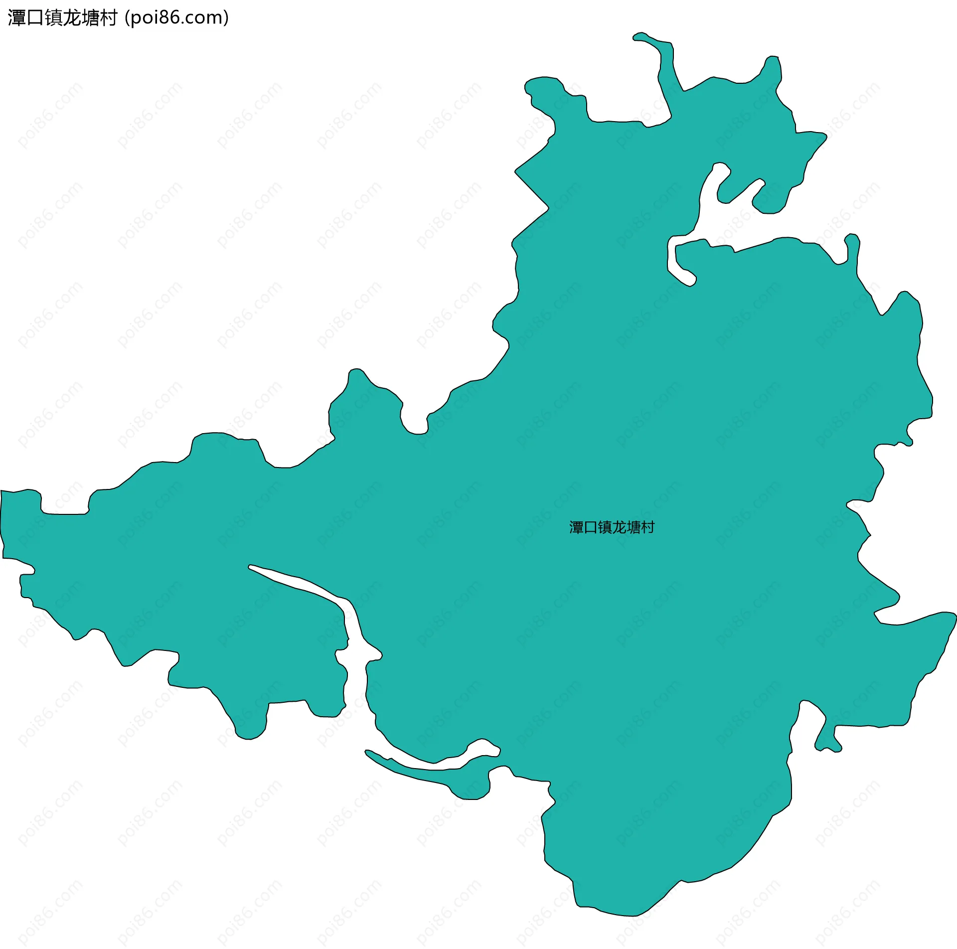 潭口镇龙塘村边界地图