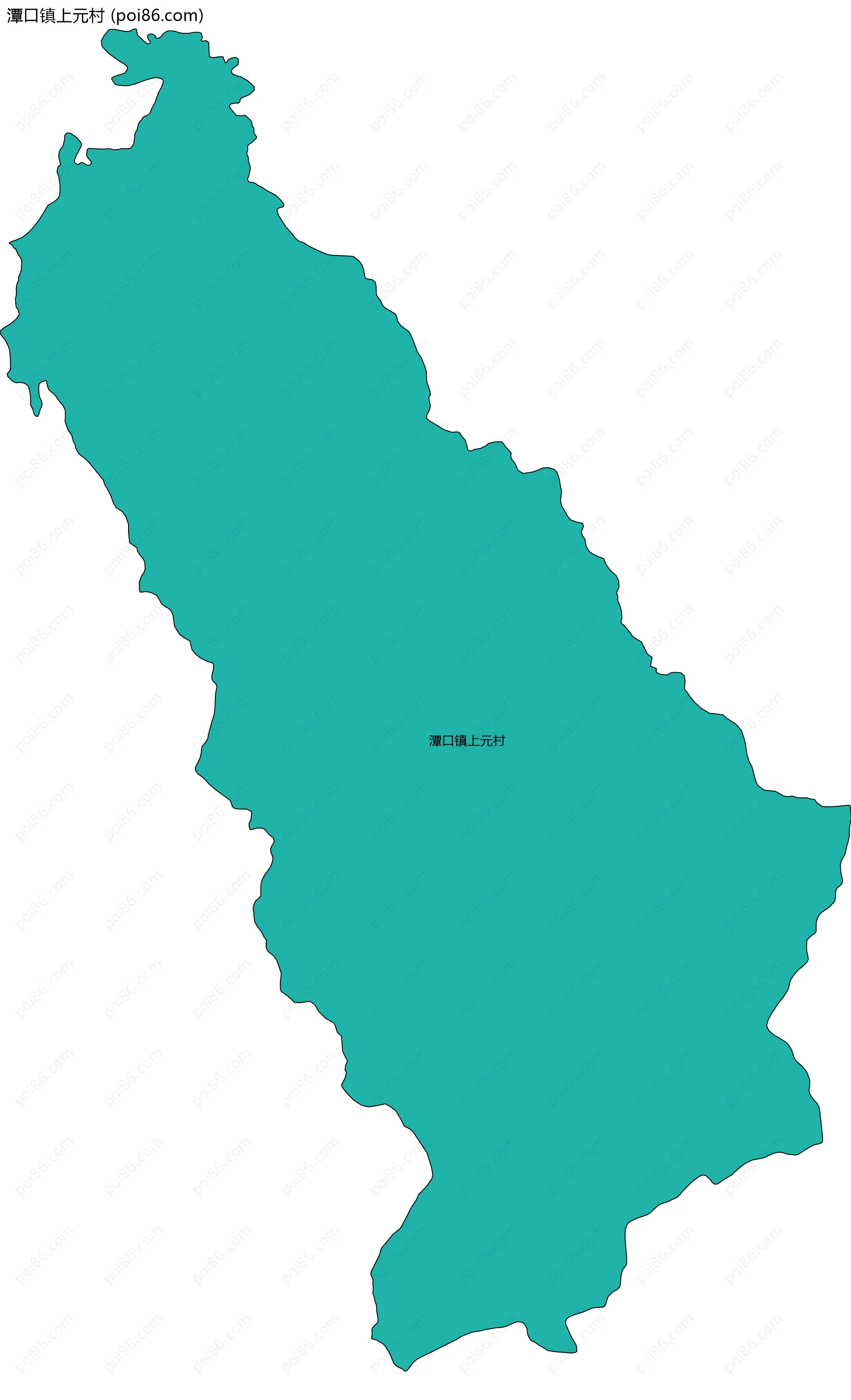 潭口镇上元村边界地图