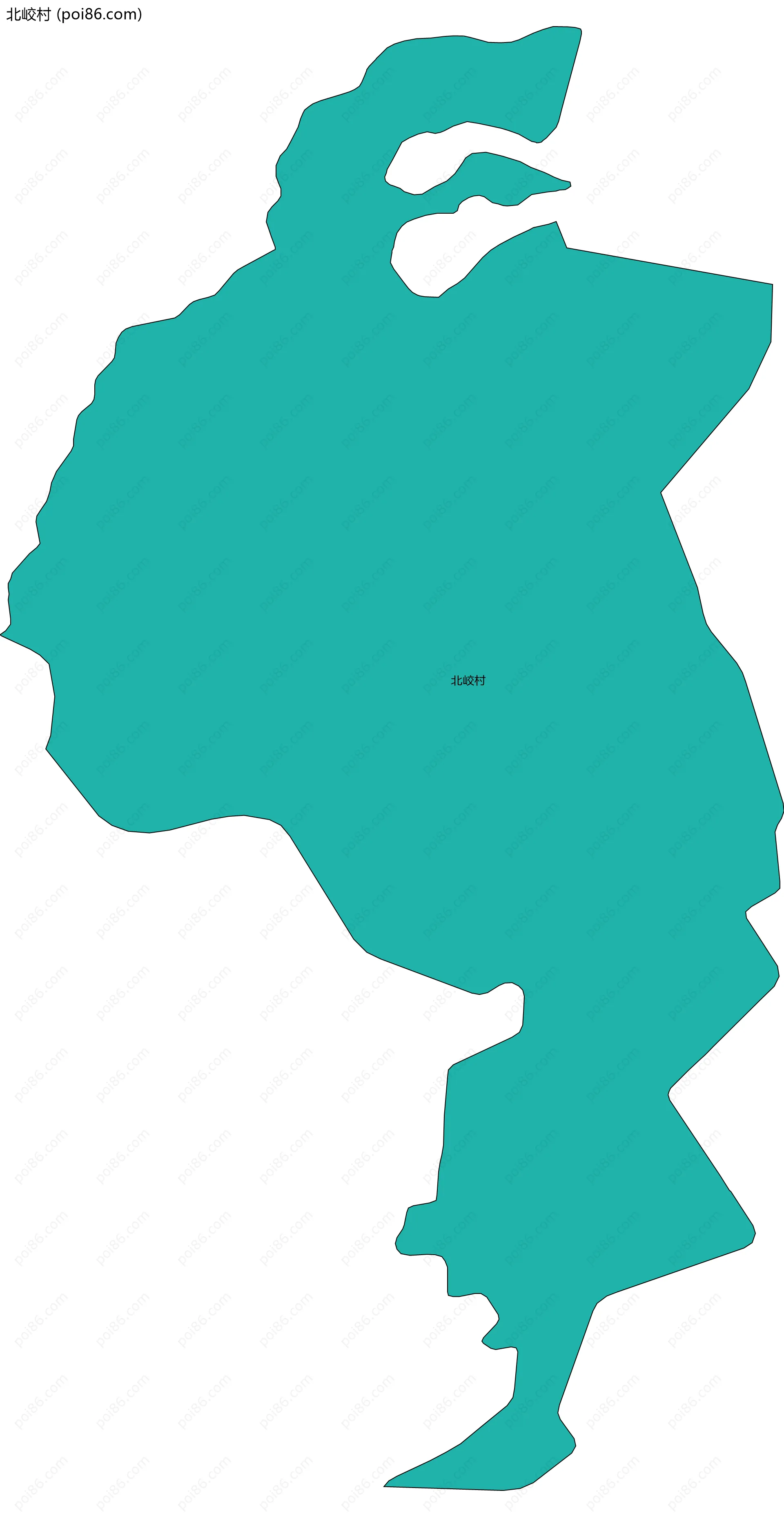 北峧村边界地图