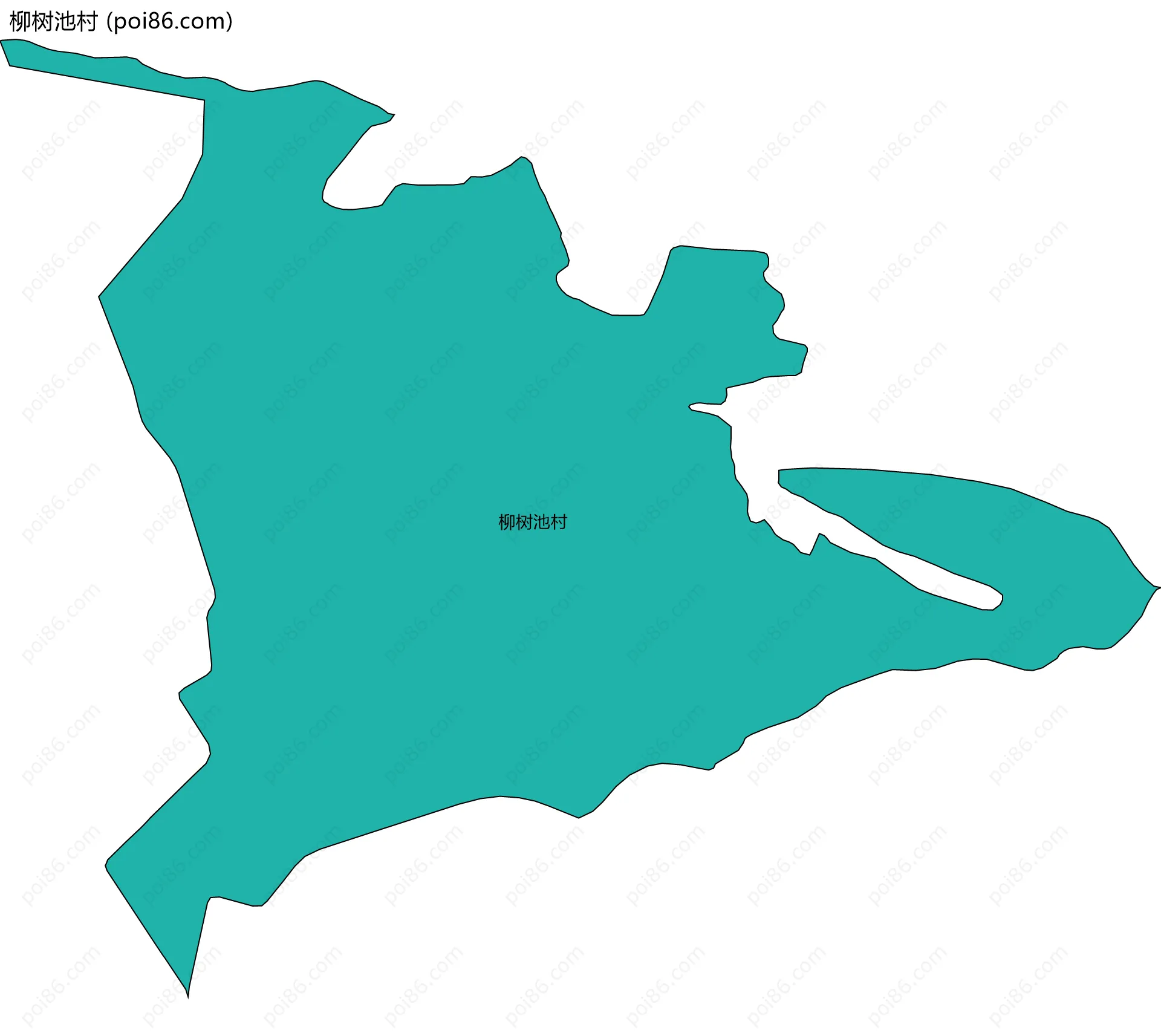 柳树池村边界地图