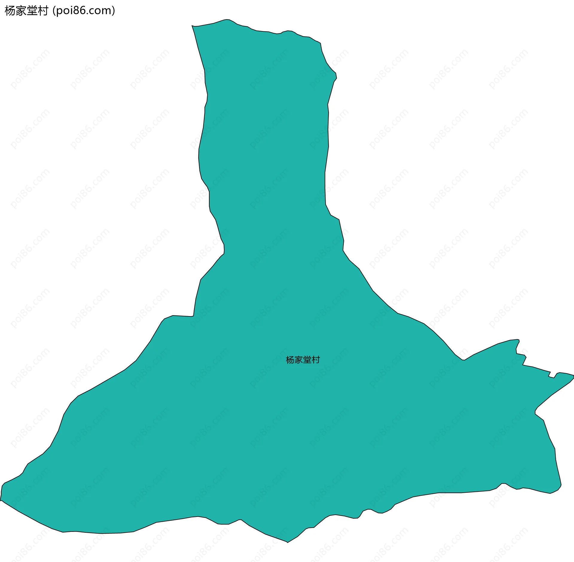 杨家堂村边界地图