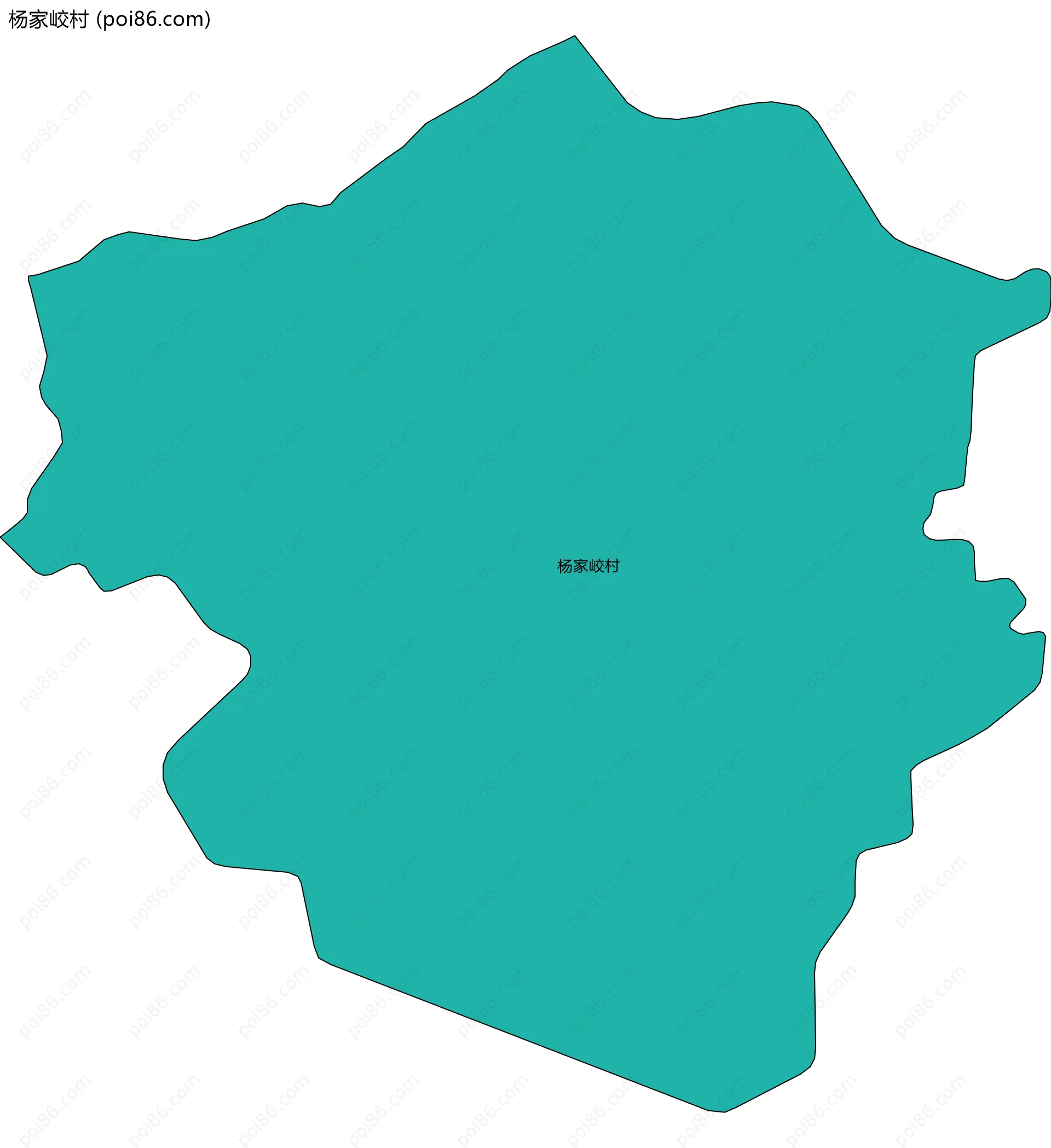 杨家峧村边界地图