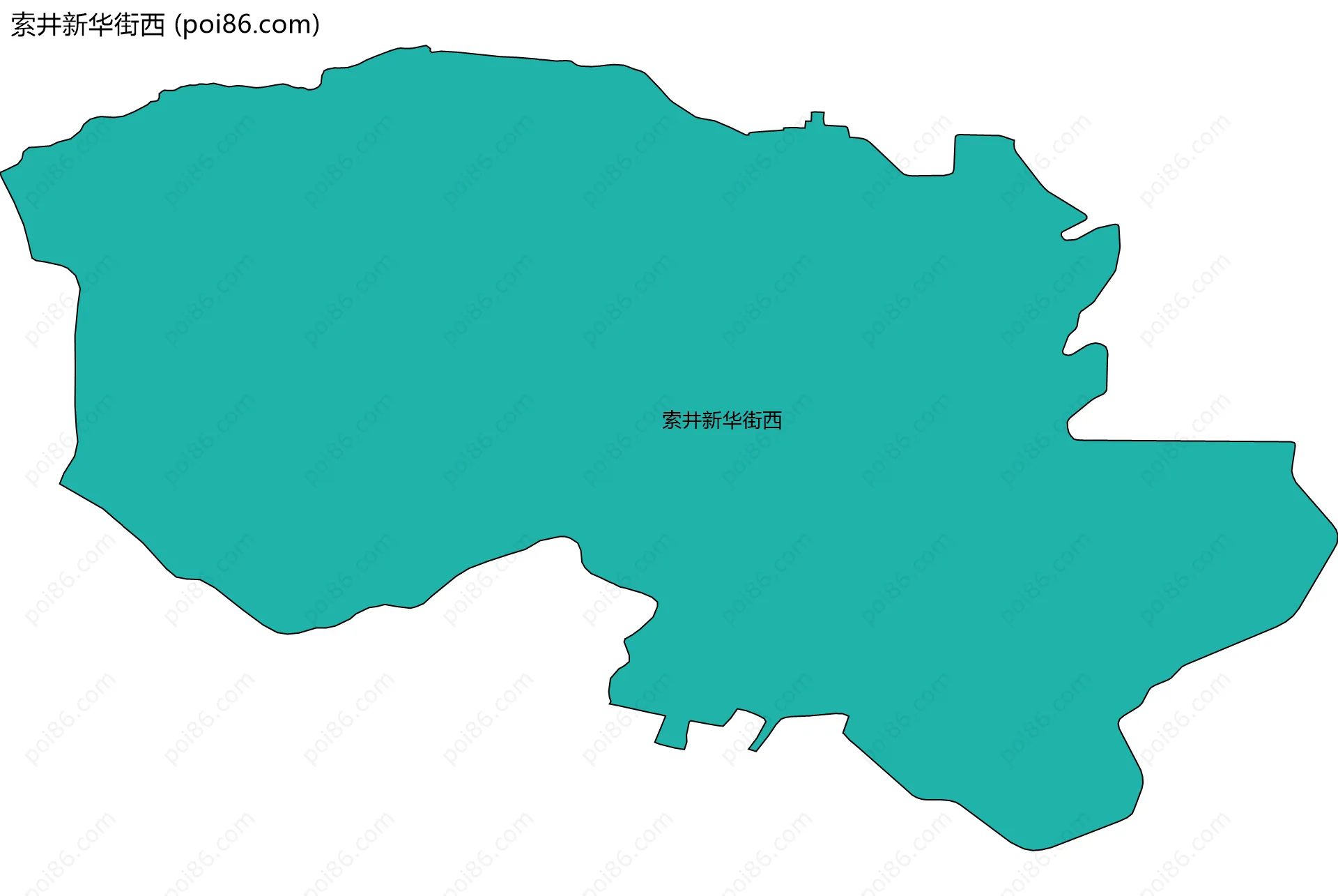 索井新华街西边界地图