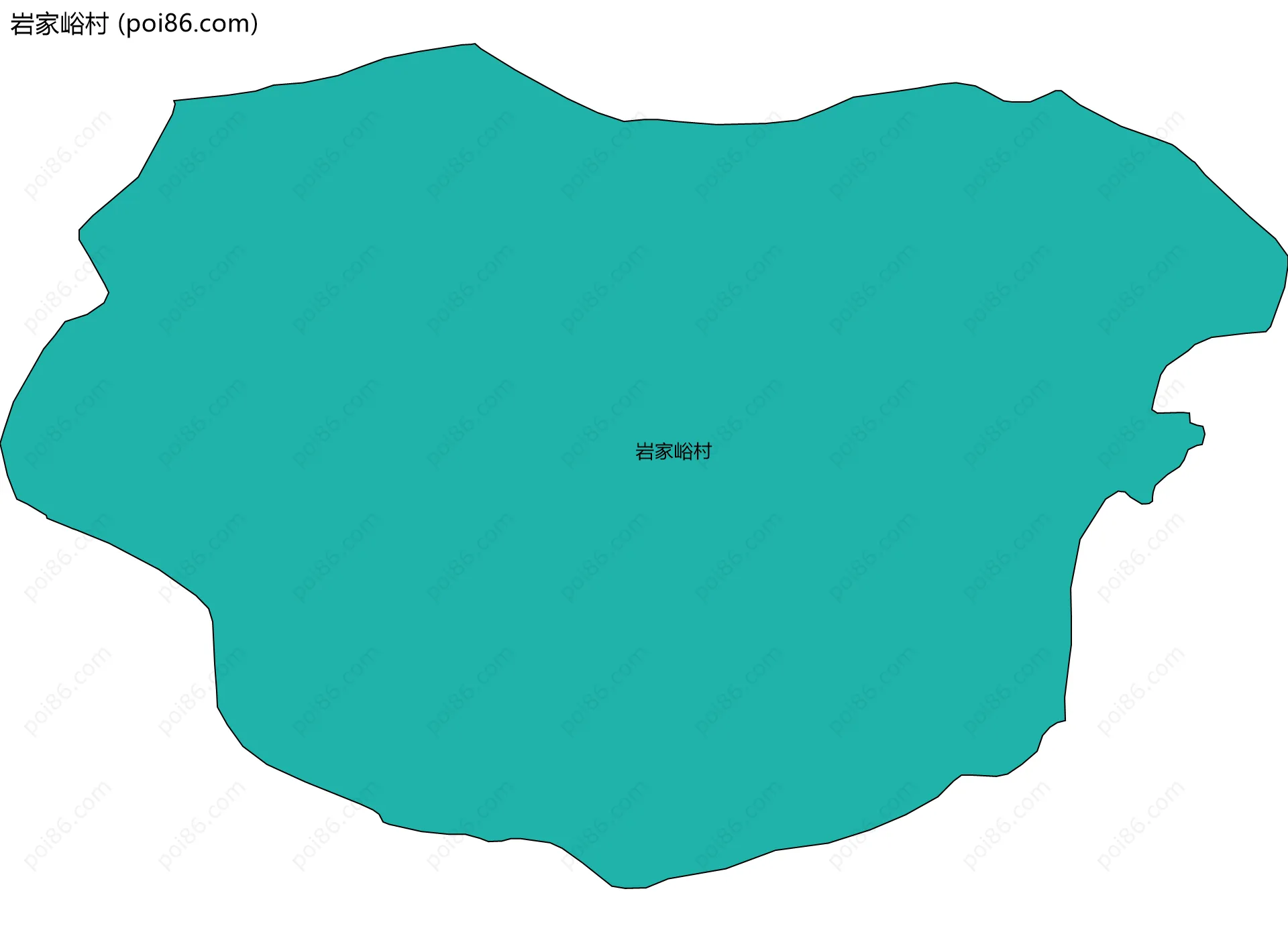 岩家峪村边界地图