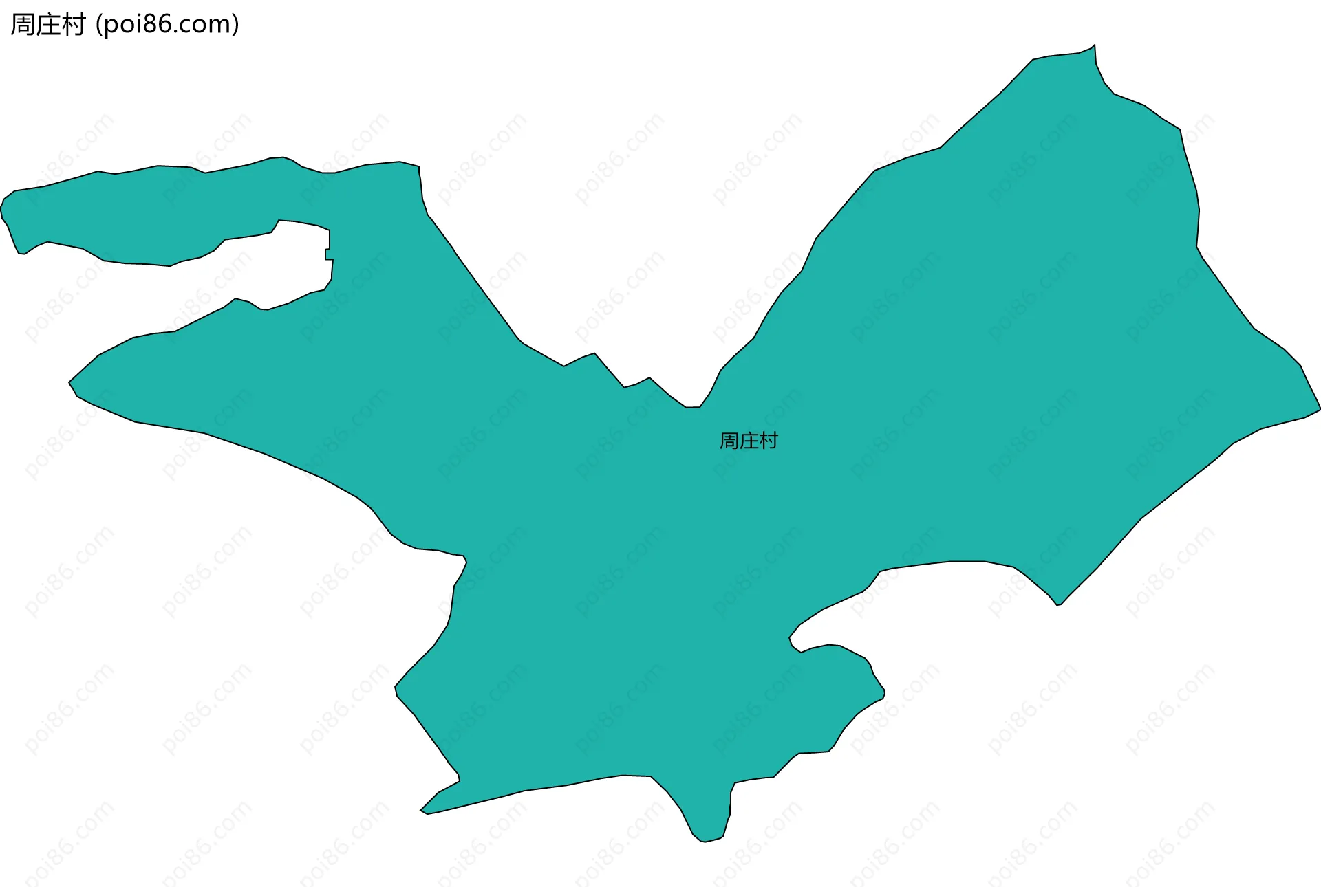 周庄村边界地图