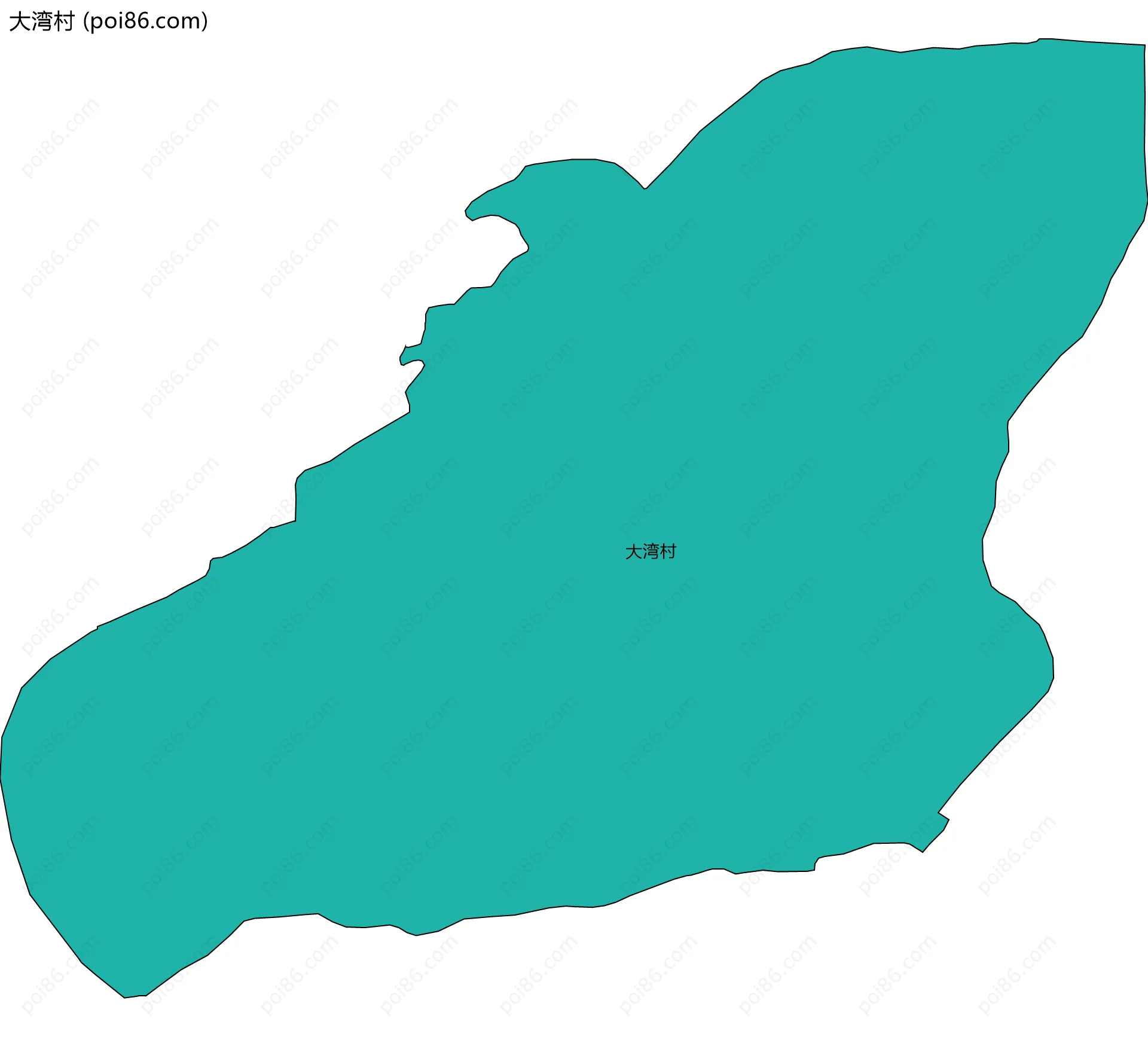 大湾村边界地图