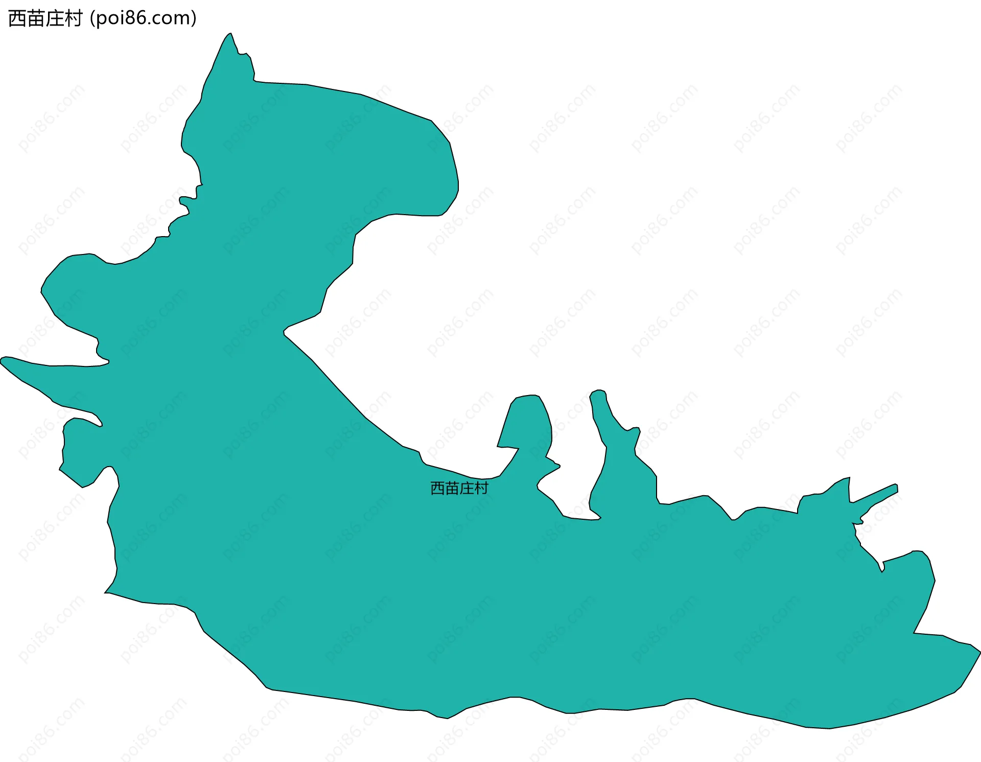 西苗庄村边界地图