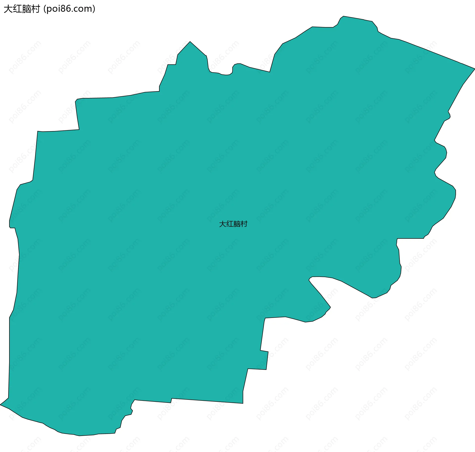 大红脑村边界地图