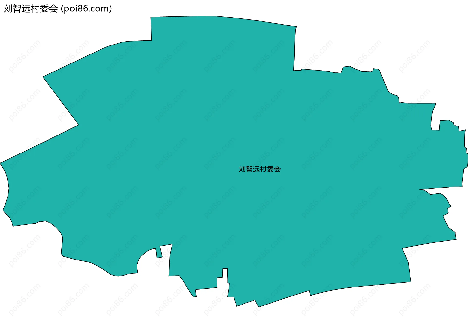 刘智远村委会边界地图