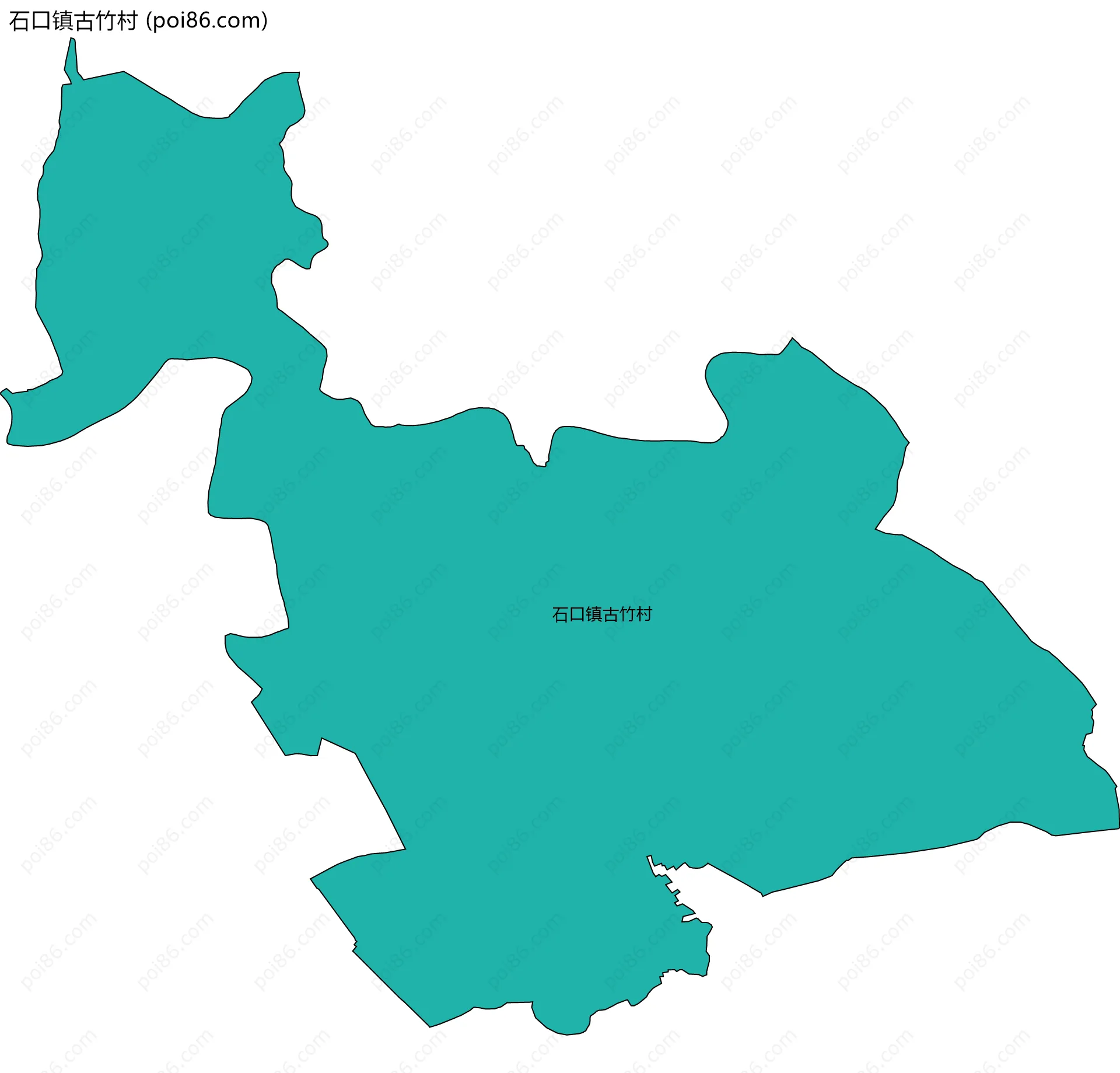 石口镇古竹村边界地图