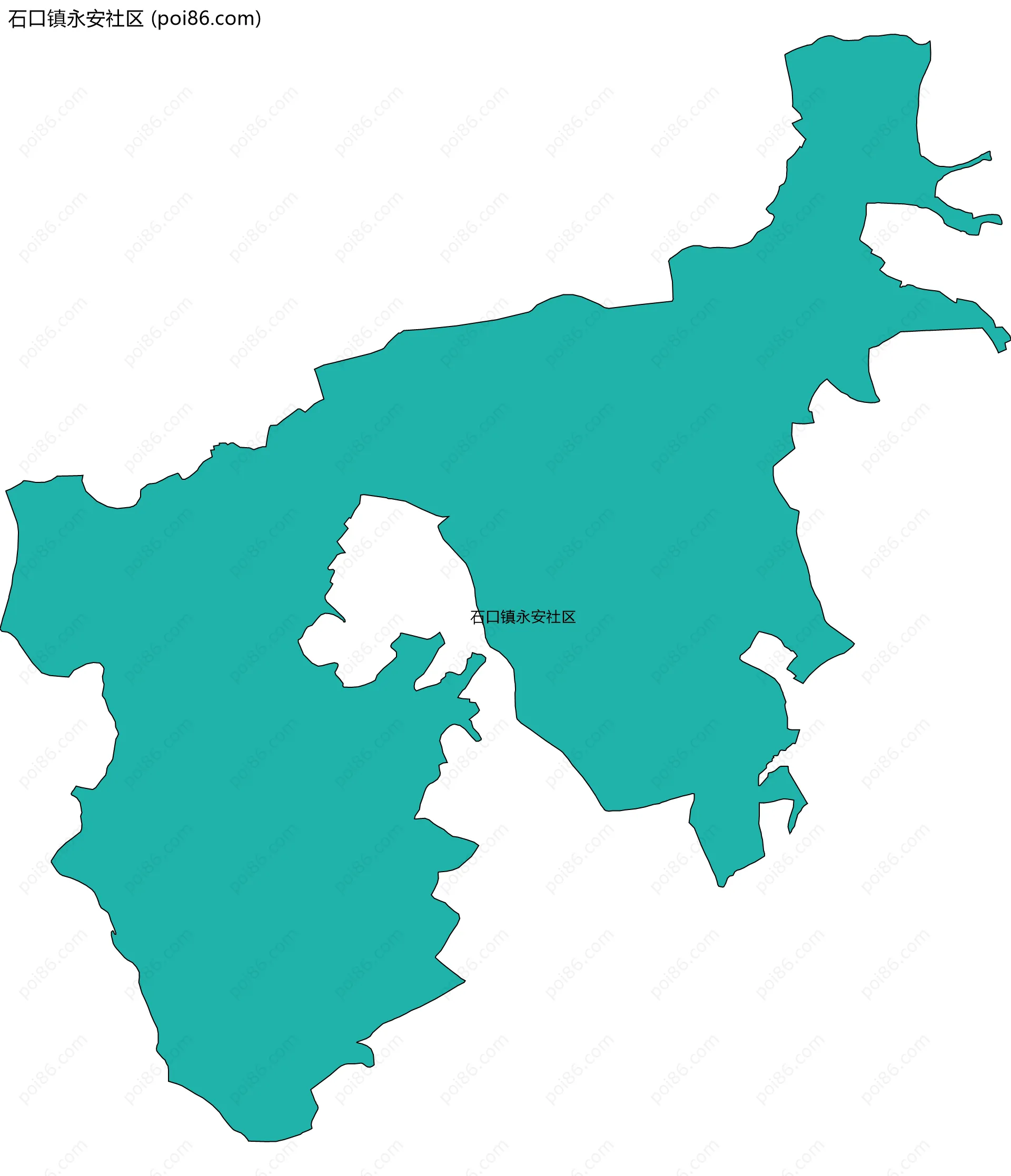 石口镇永安社区边界地图
