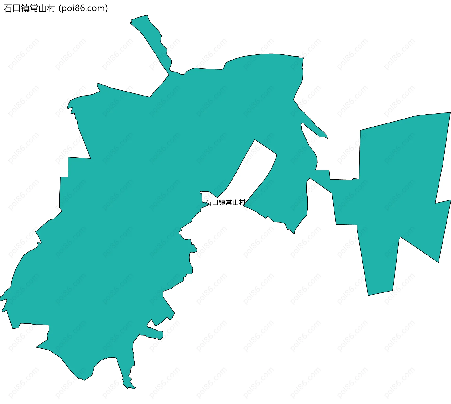石口镇常山村边界地图