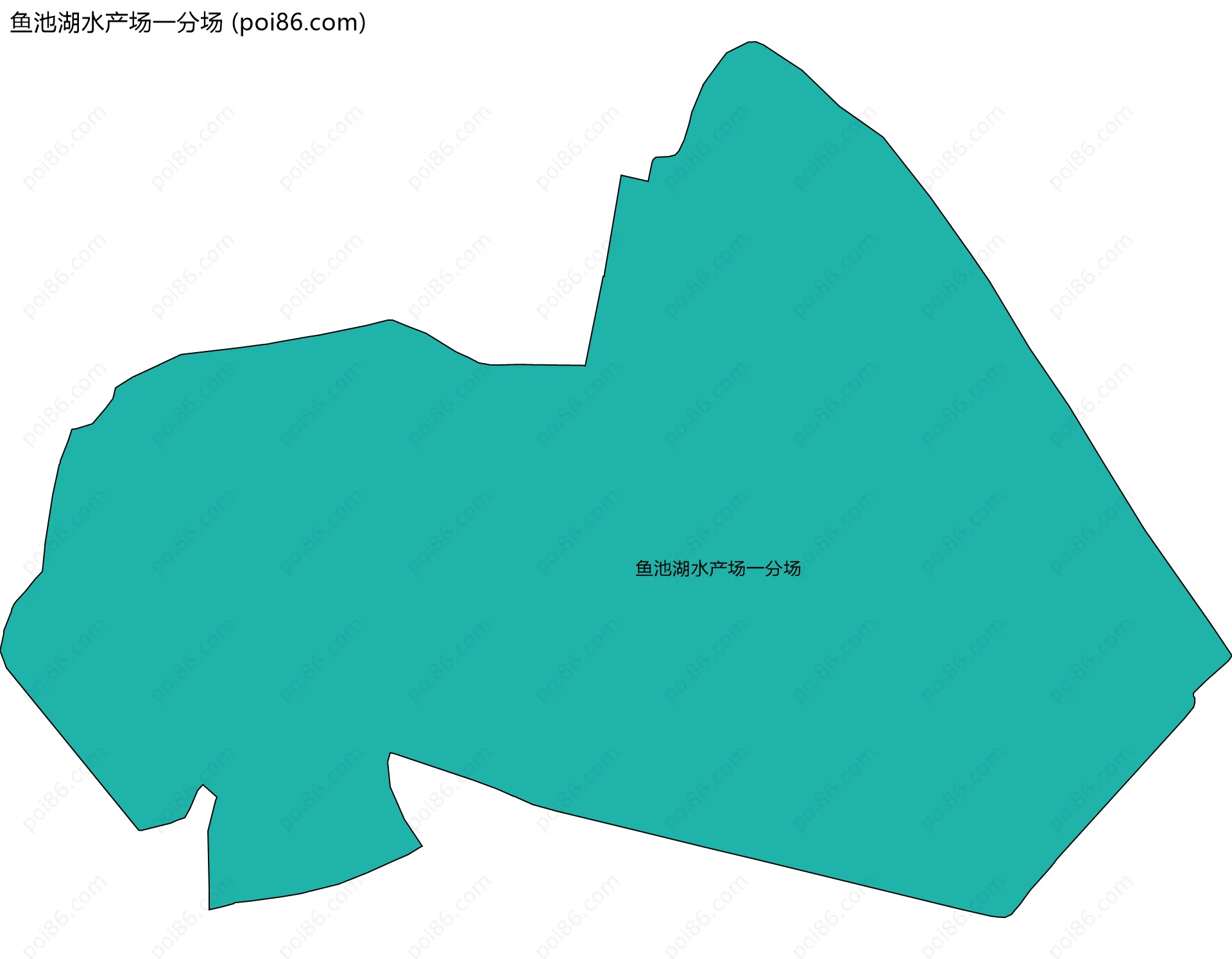 鱼池湖水产场一分场边界地图