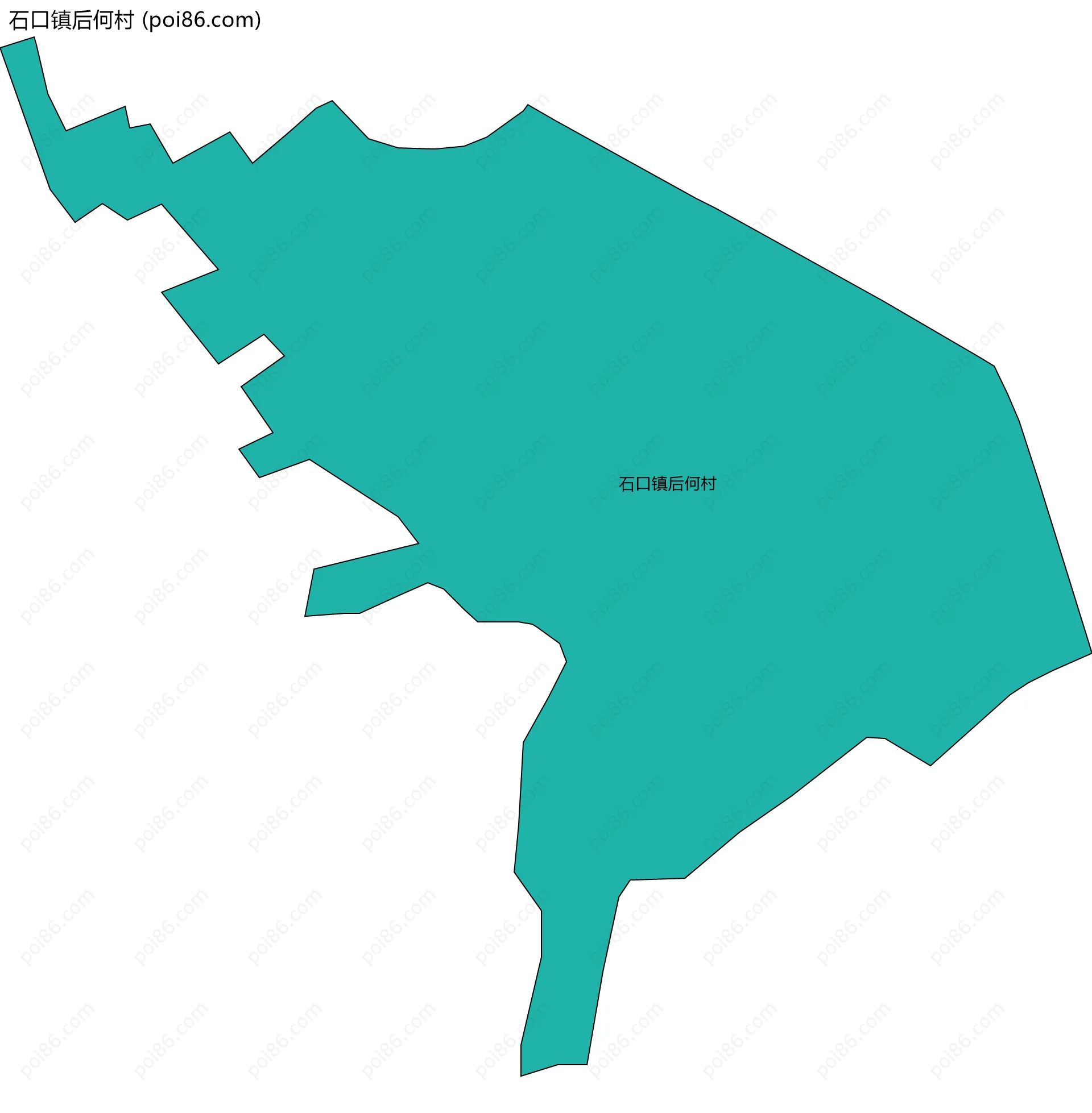 石口镇后何村边界地图