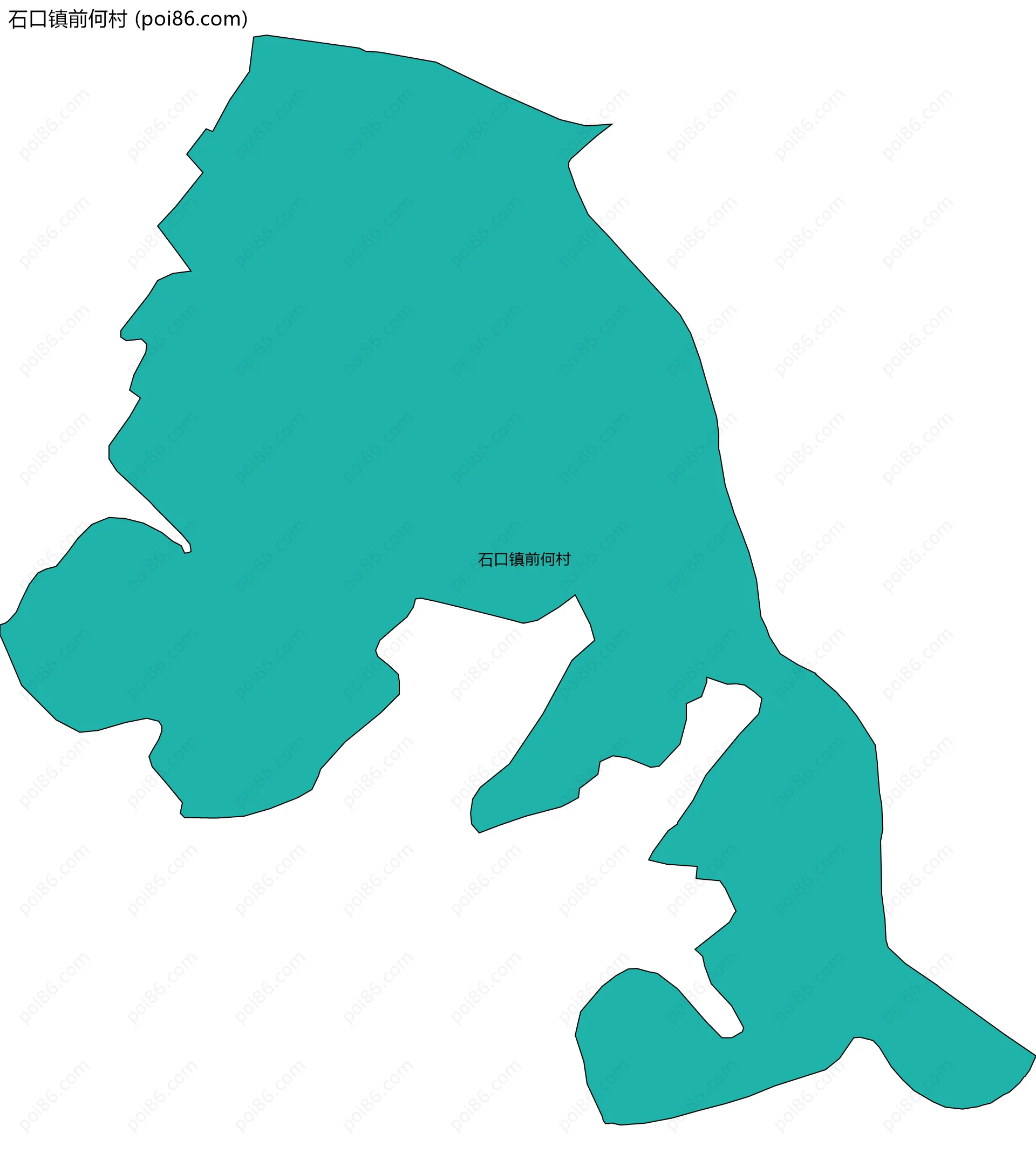 石口镇前何村边界地图