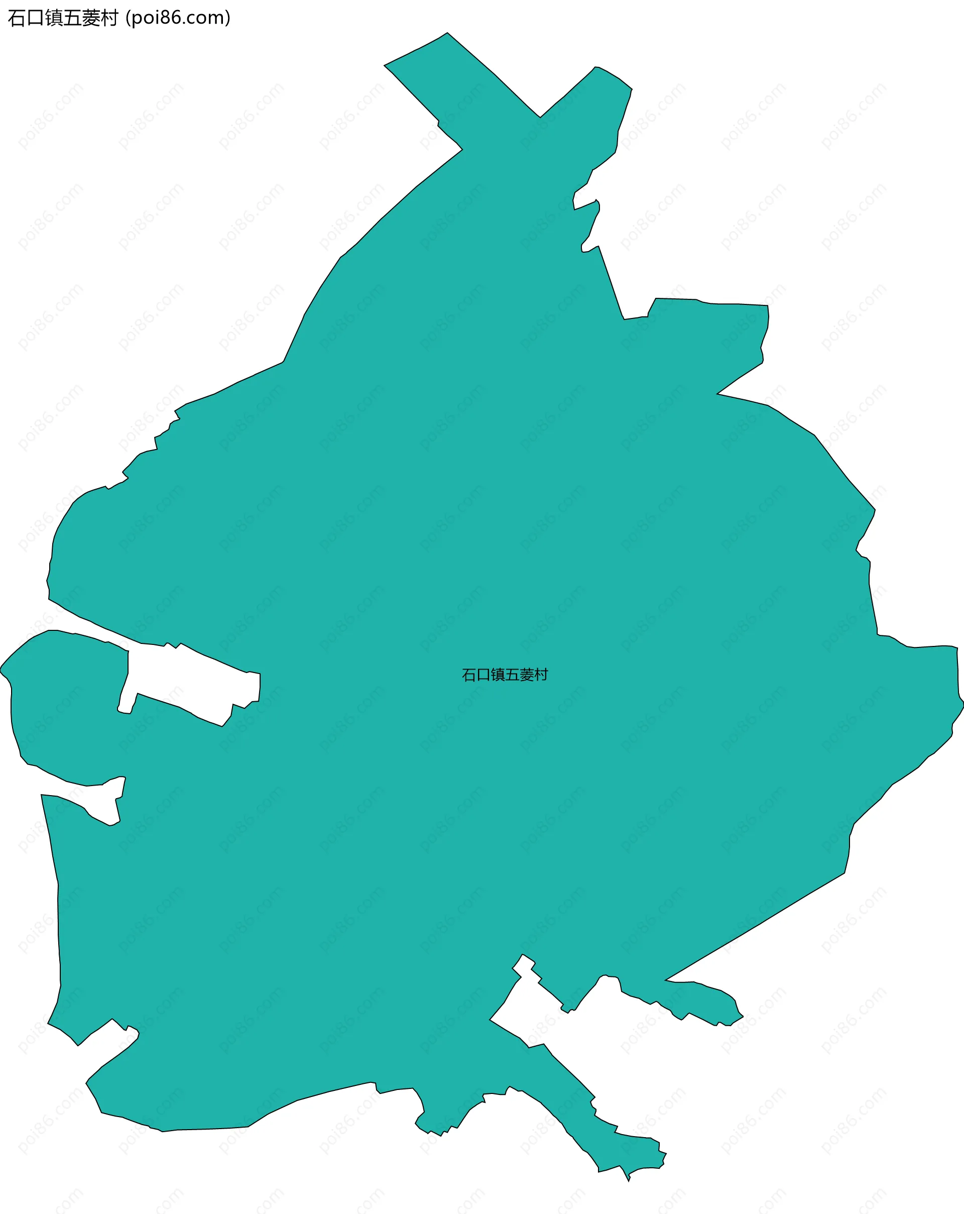 石口镇五菱村边界地图