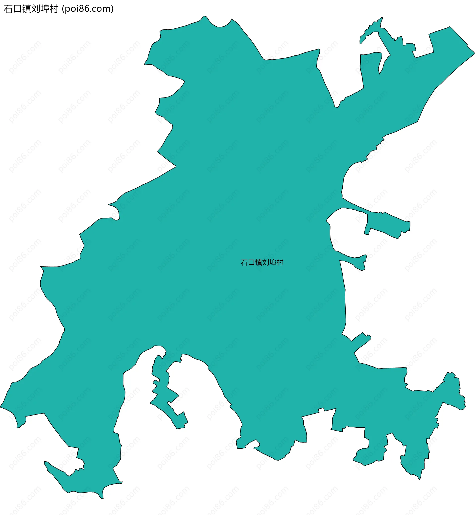 石口镇刘埠村边界地图