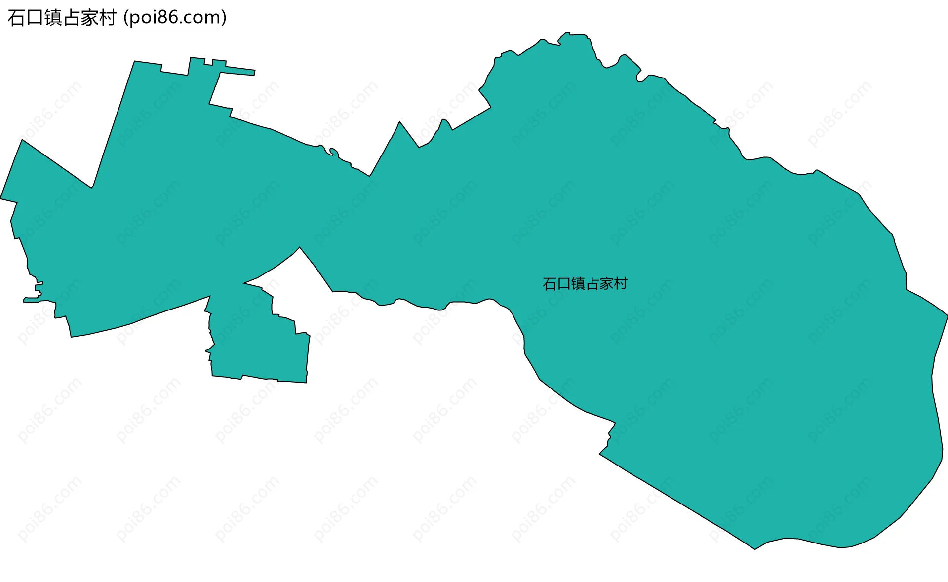 石口镇占家村边界地图