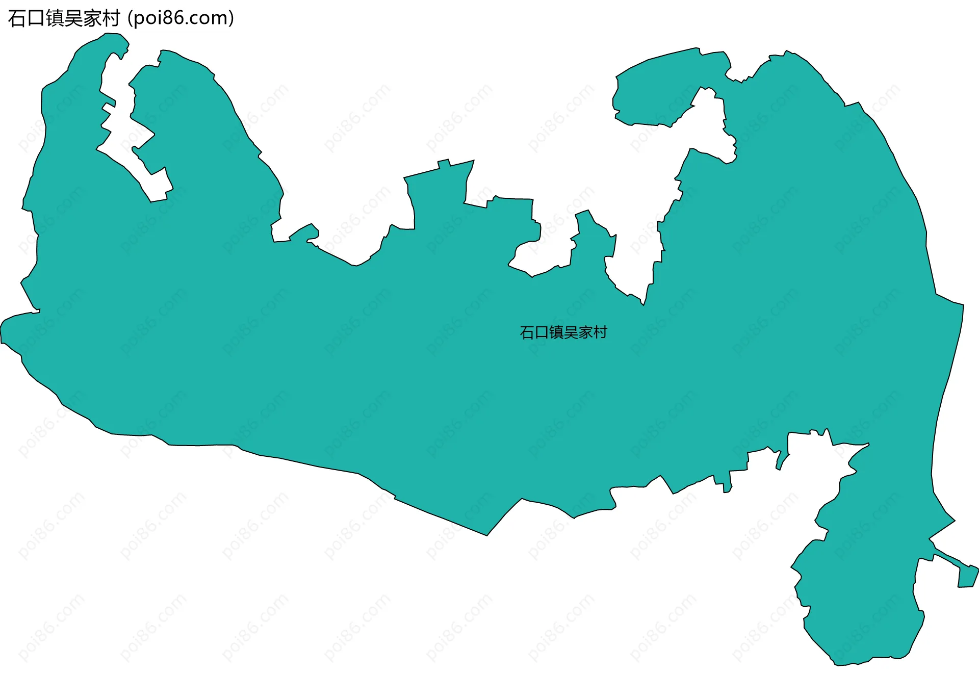 石口镇吴家村边界地图