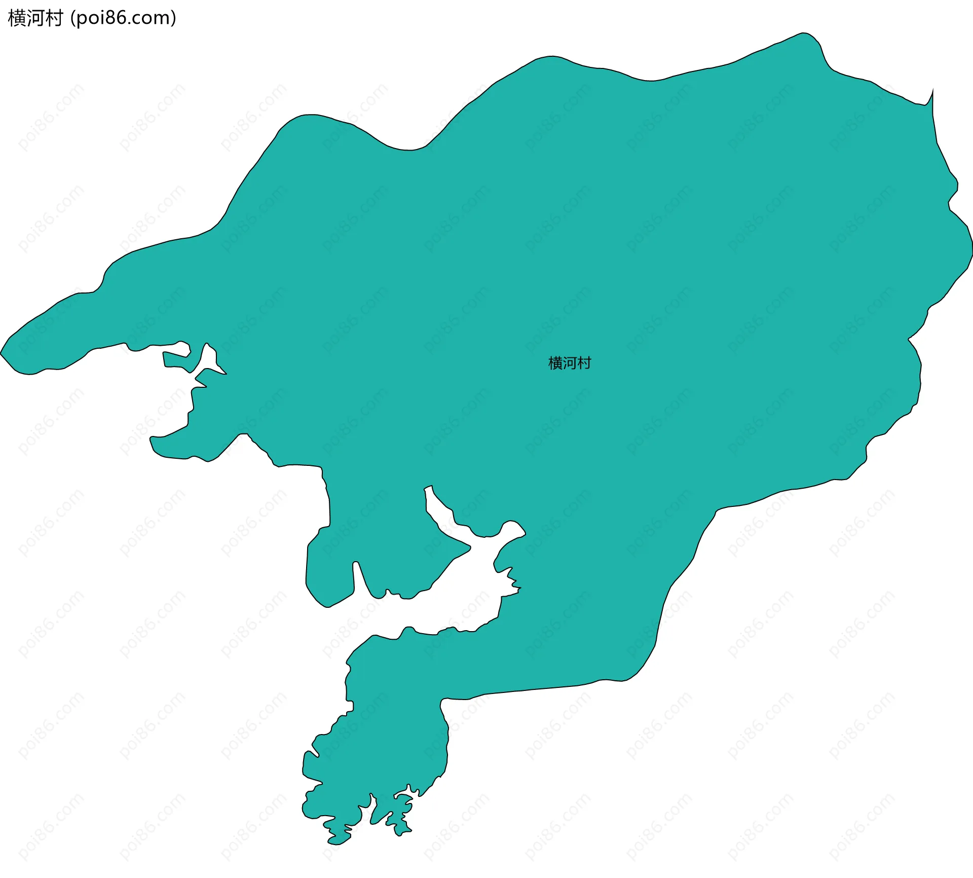 横河村边界地图