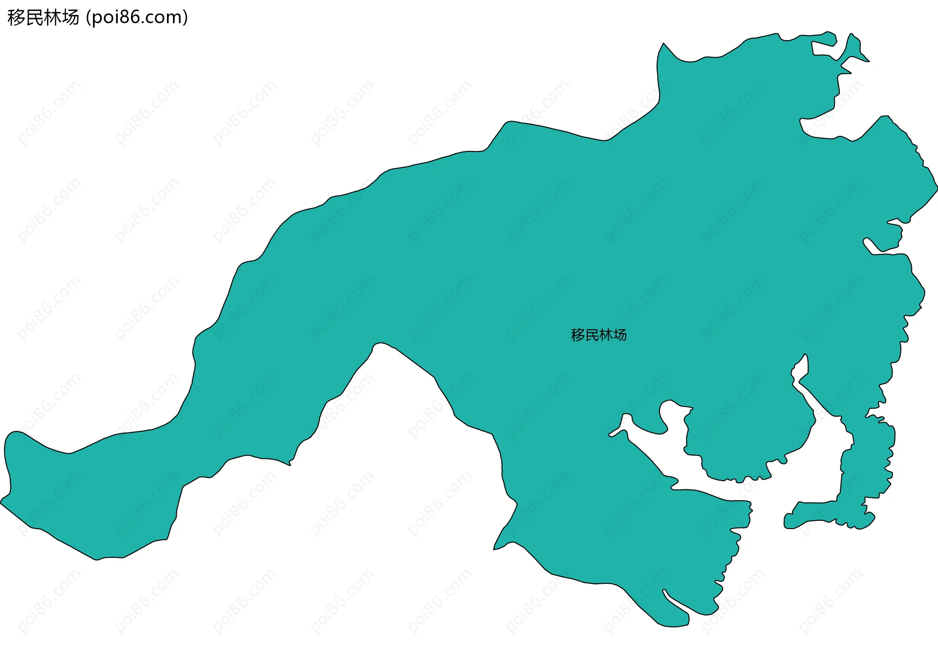移民林场边界地图