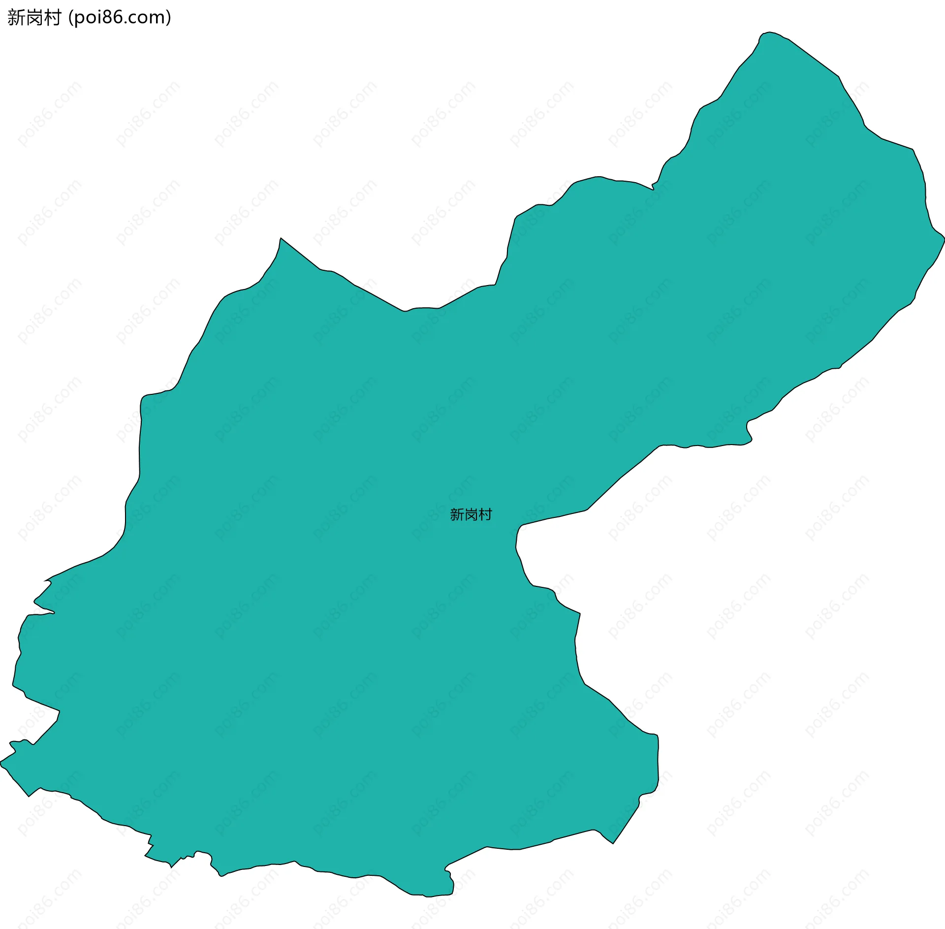 新岗村边界地图